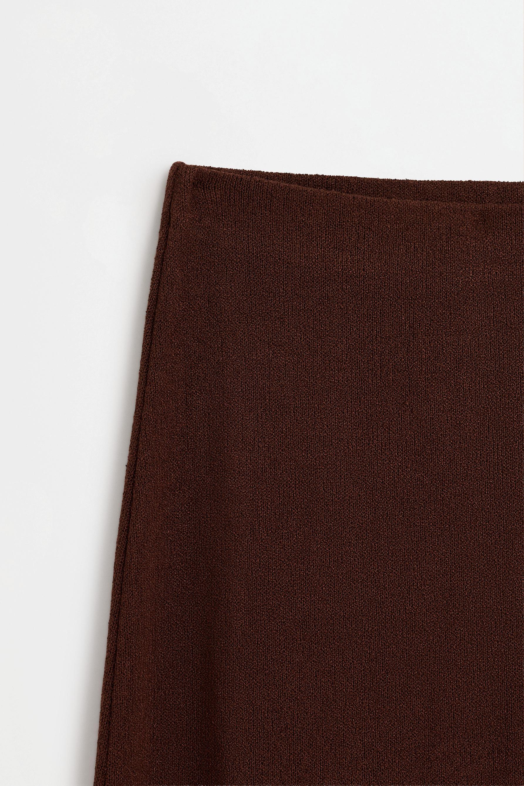 Rustic midi skirt — CHOCOLATE