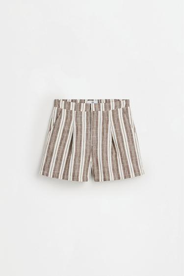 Denim shorts — STRIPED 6
