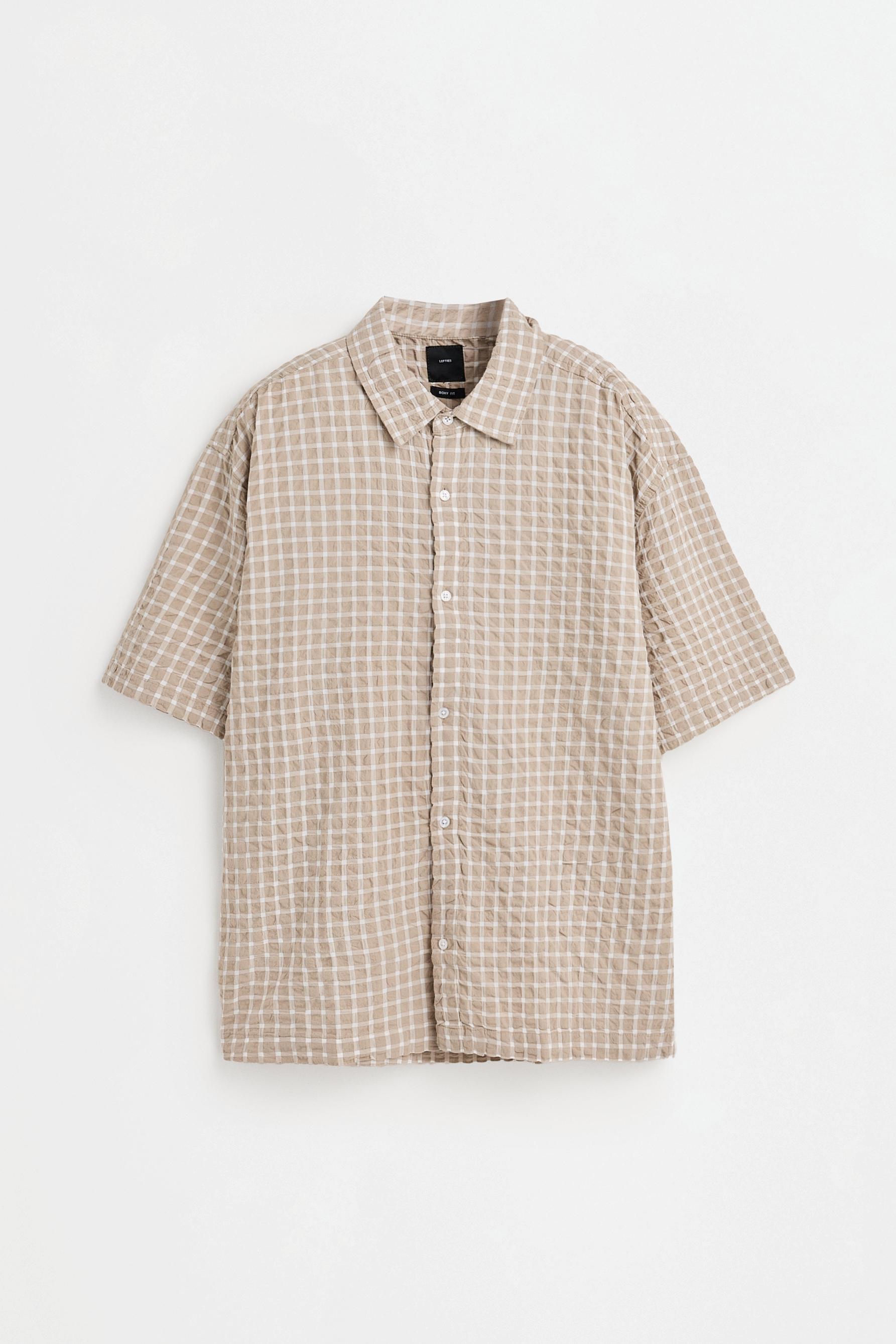 Short sleeve checked shirt — SAND