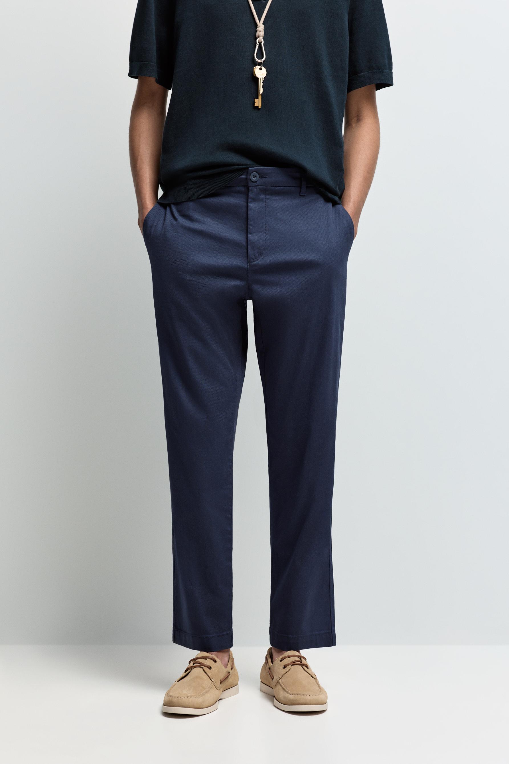 Slim fit chino trousers — NAVY