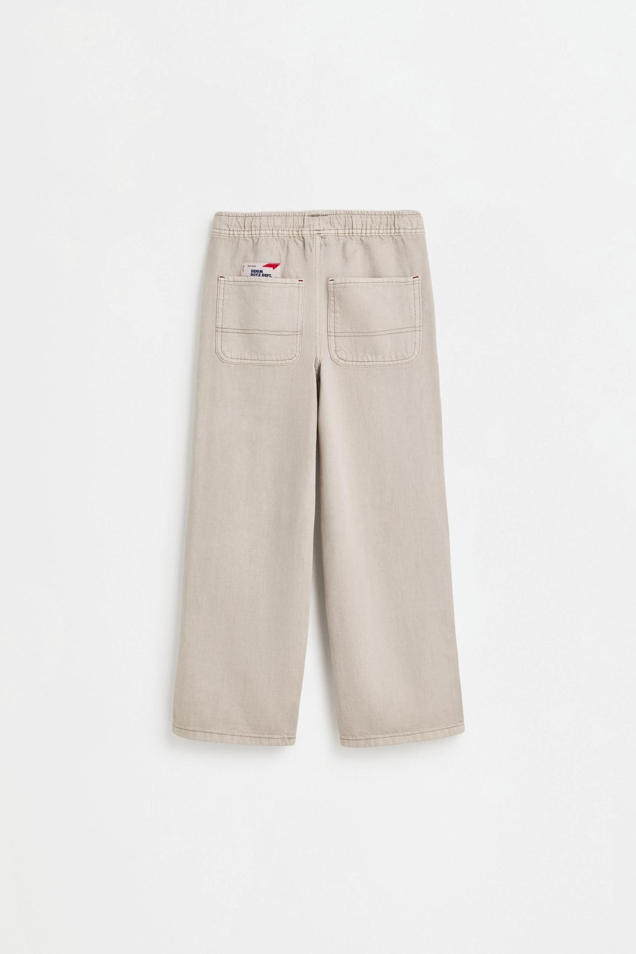 Wide-leg jogger jeans — ECRU