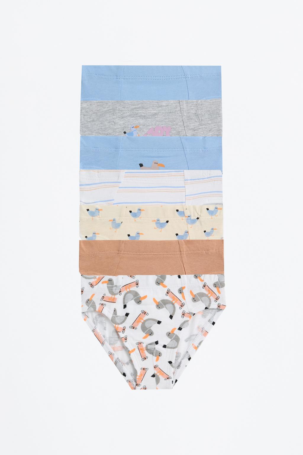 7-pack of bird print briefs