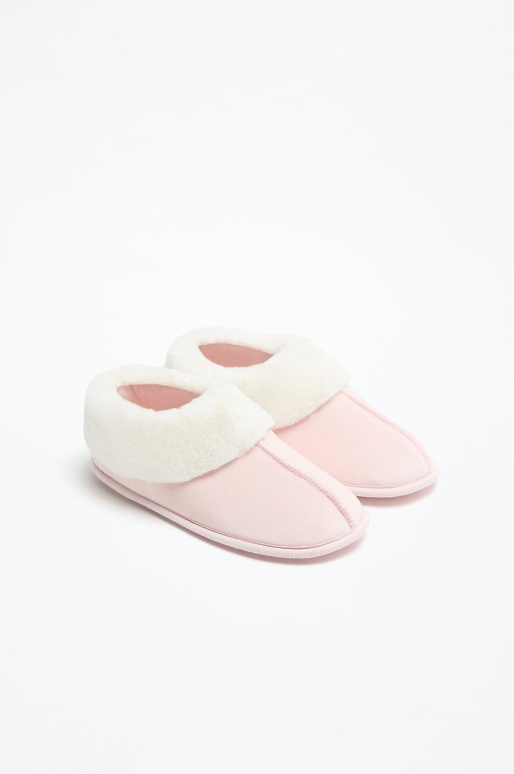 Lined house ankle slippers