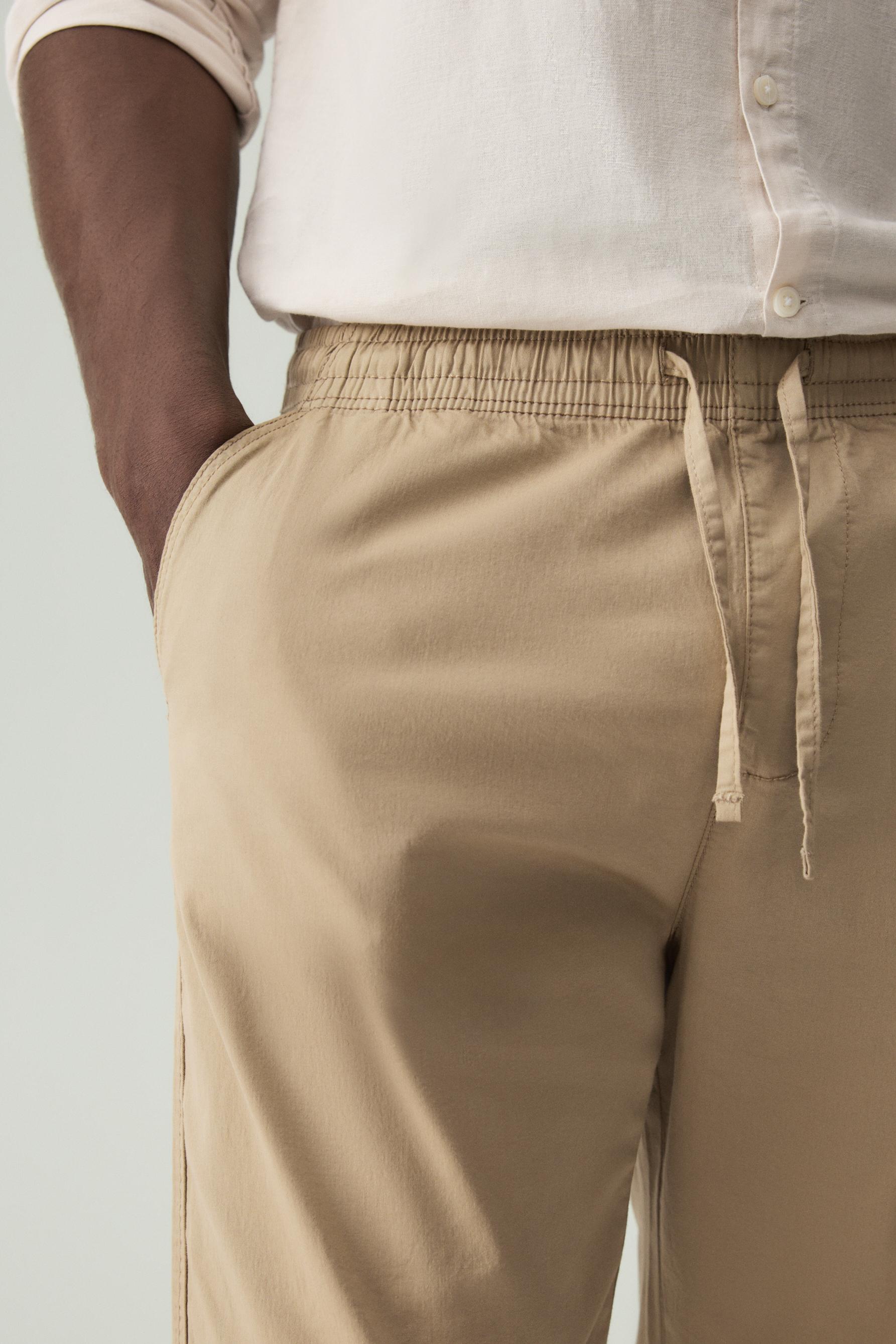 Slim fit jogger trousers — SAND