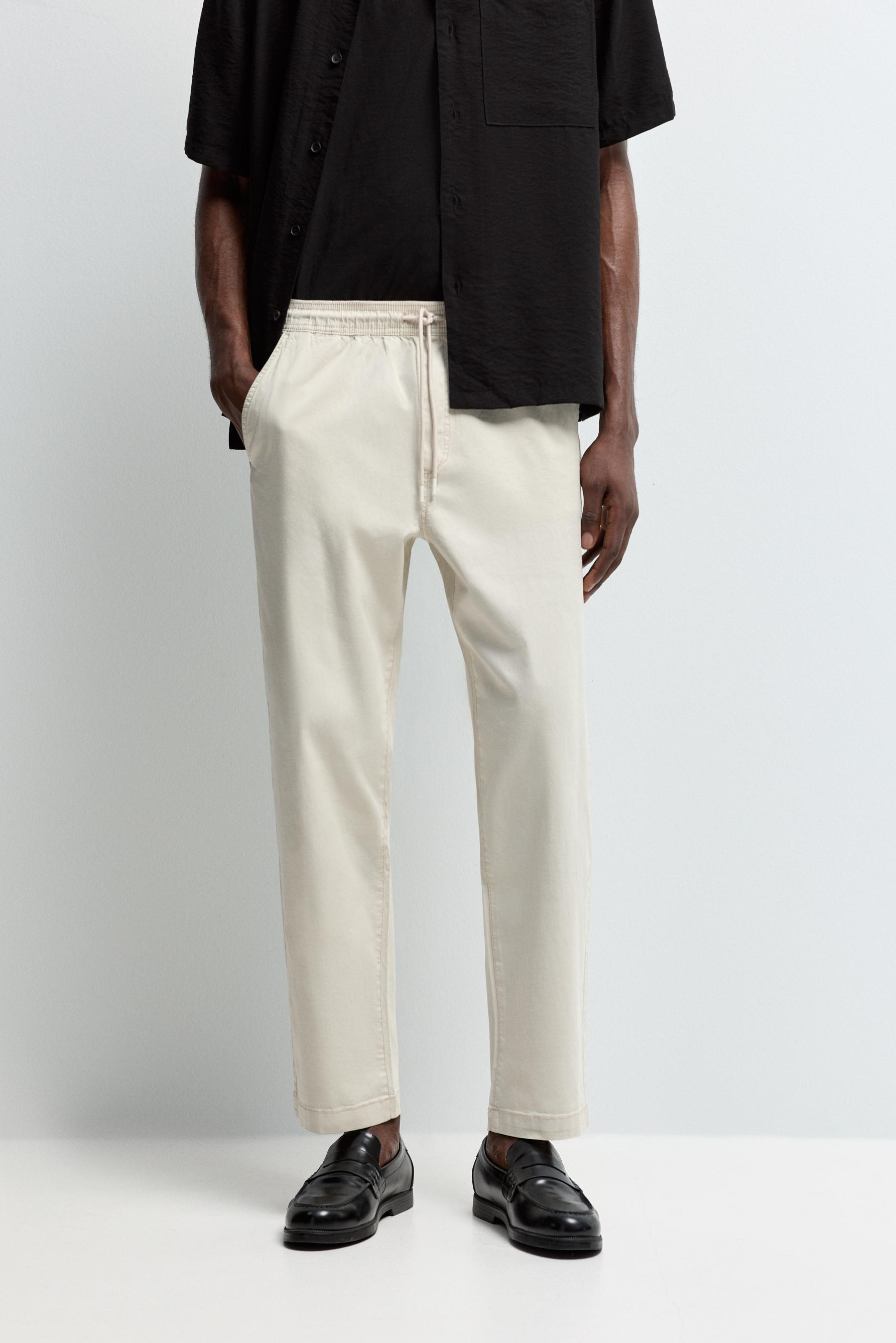 Slim fit jogger trousers — ECRU