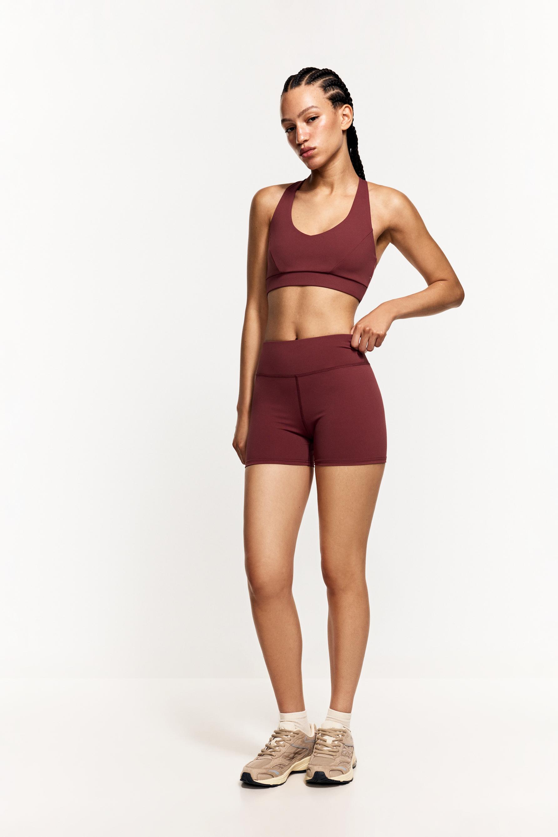 Basic sports hot pants — DARK PINK
