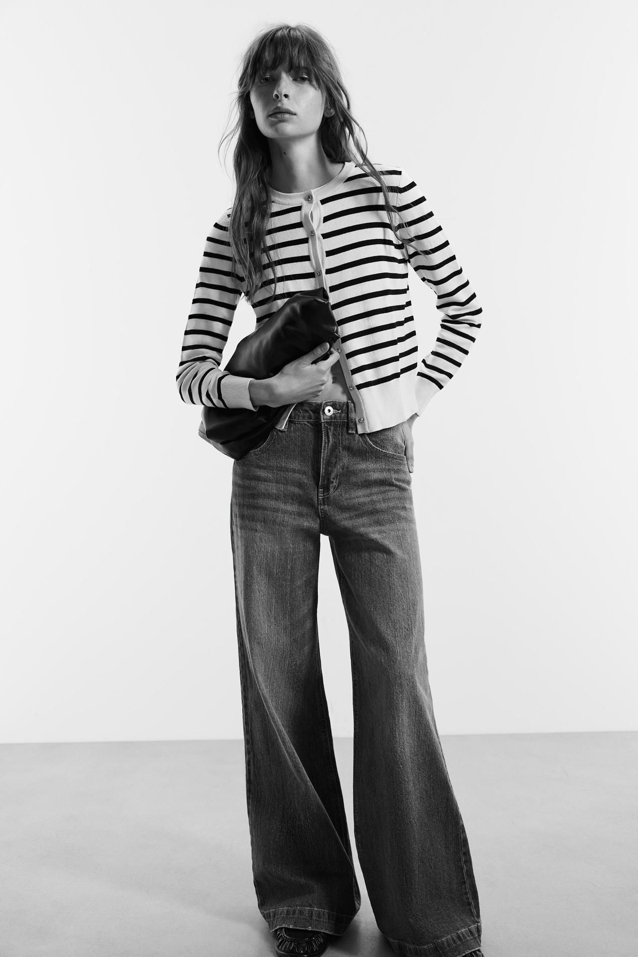 Basic round neck jacket — WHITE/BLACK