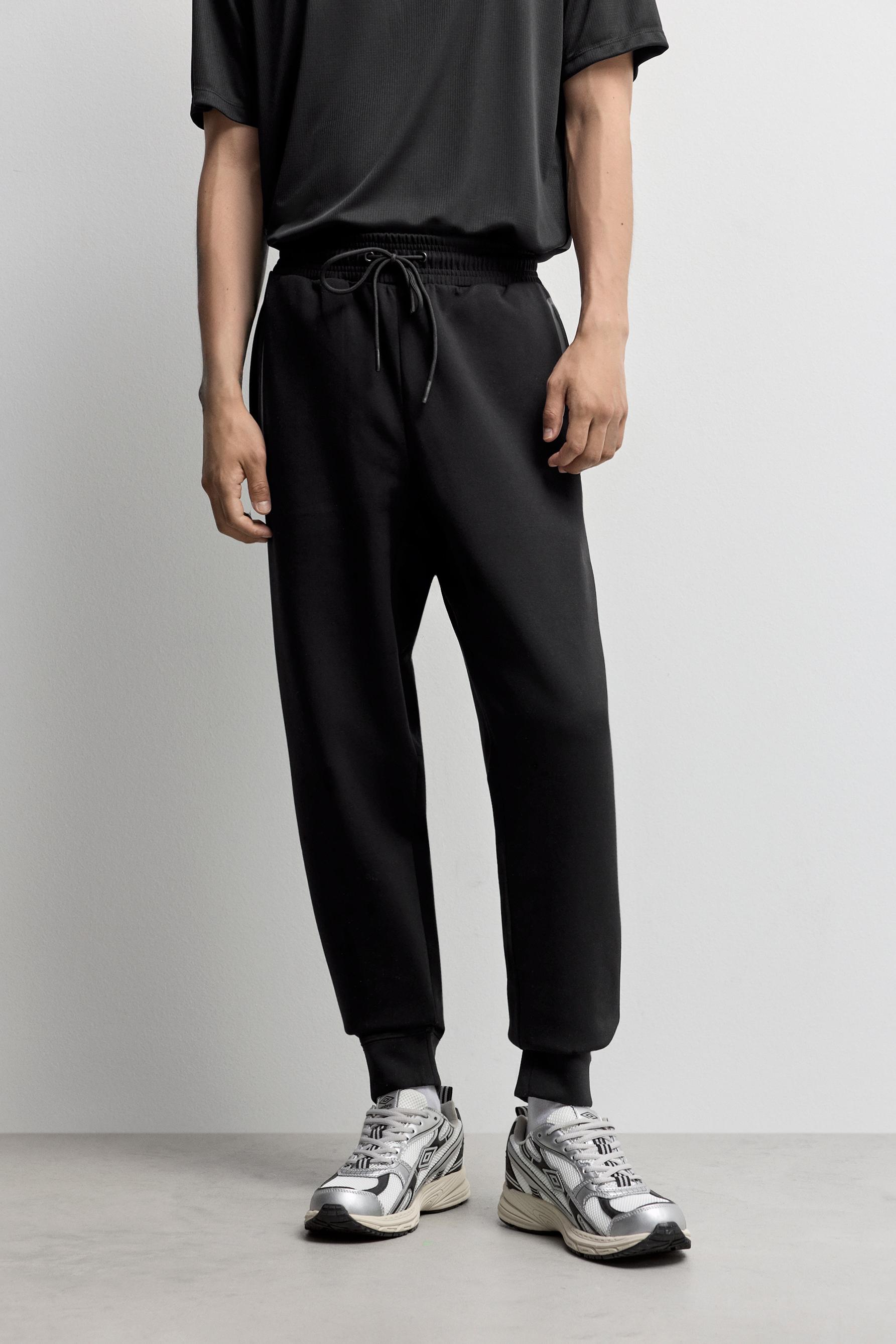 Basic interlock joggers — BLACK