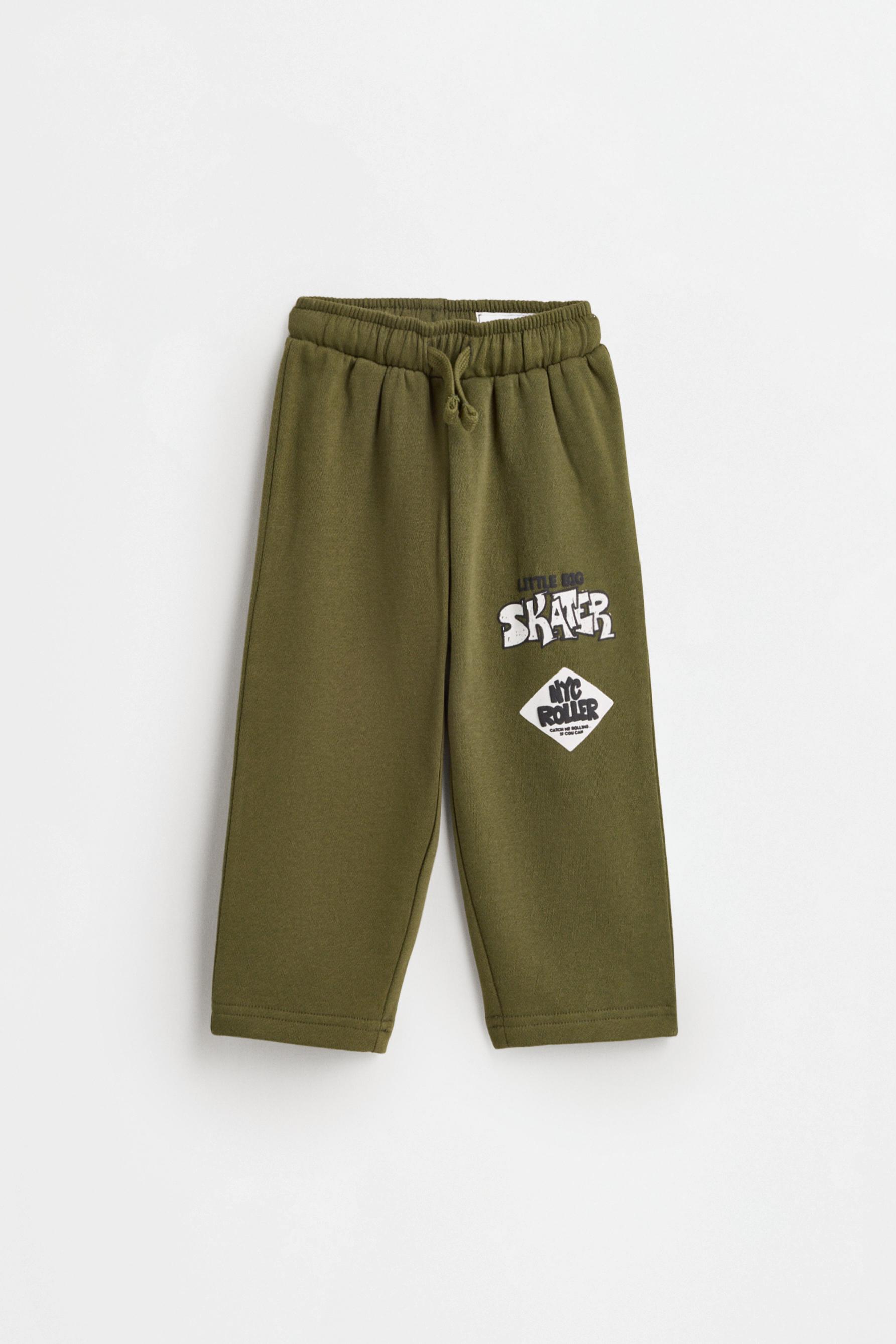 Printed Joggers — DARK KHAKI