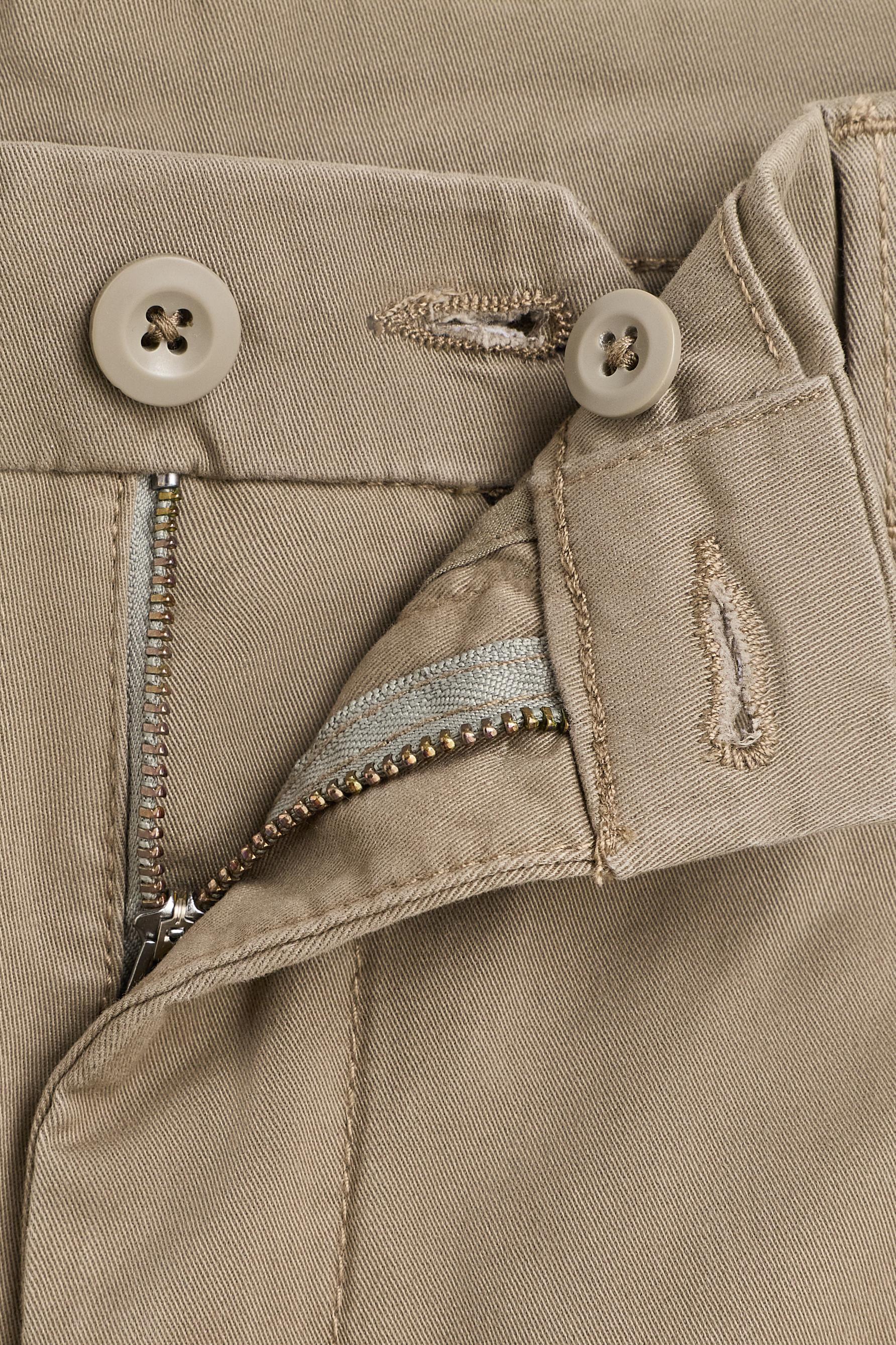 Slim fit chino trousers — KHAKI