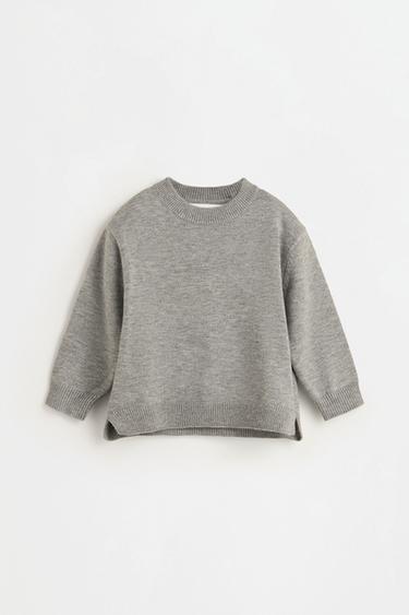 Knit sweater and animal print leggings co-ord — GREY 2