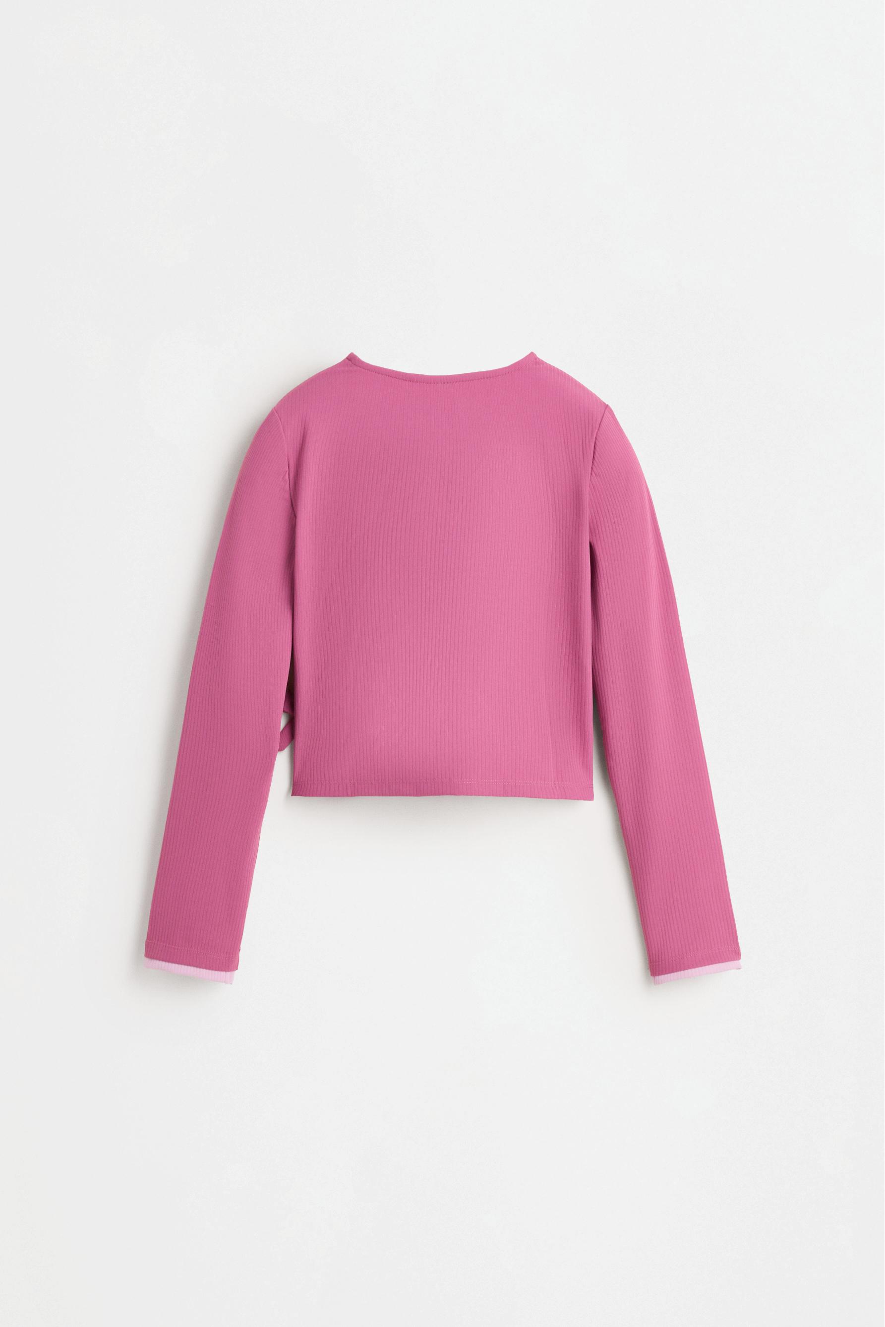 Ballet-style wrap T-shirt — PINK