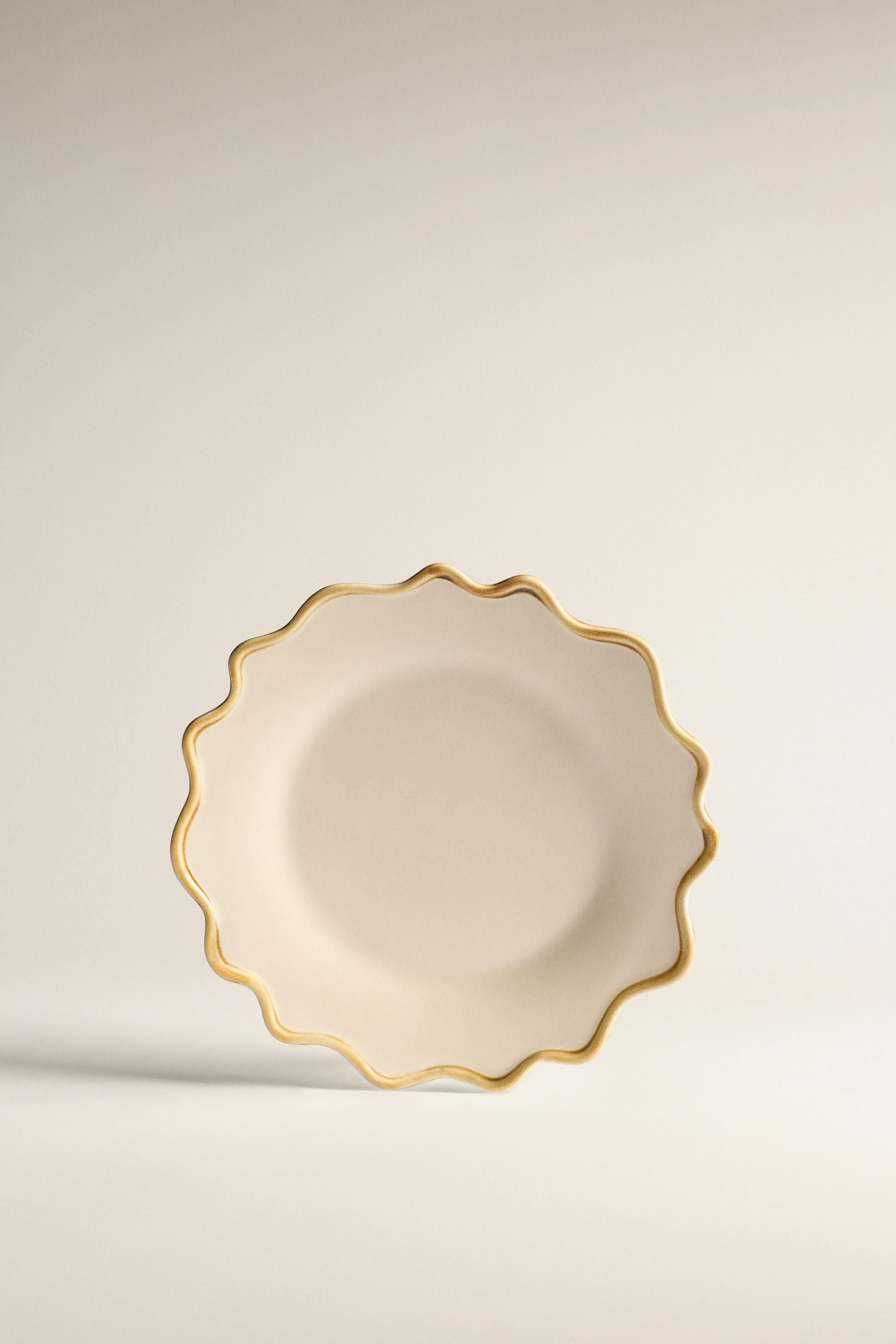 Plato postre festoneado