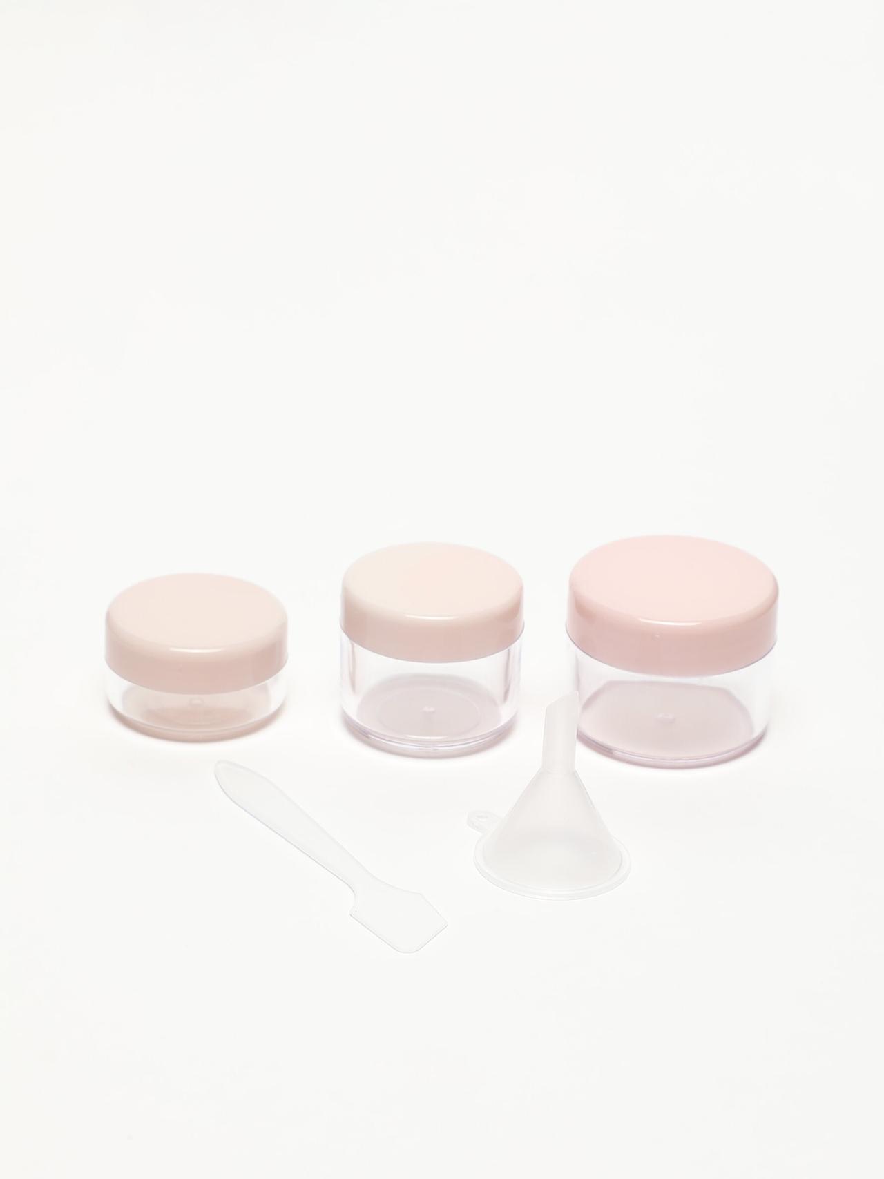 7-piece reusable travel bottle set — PINK