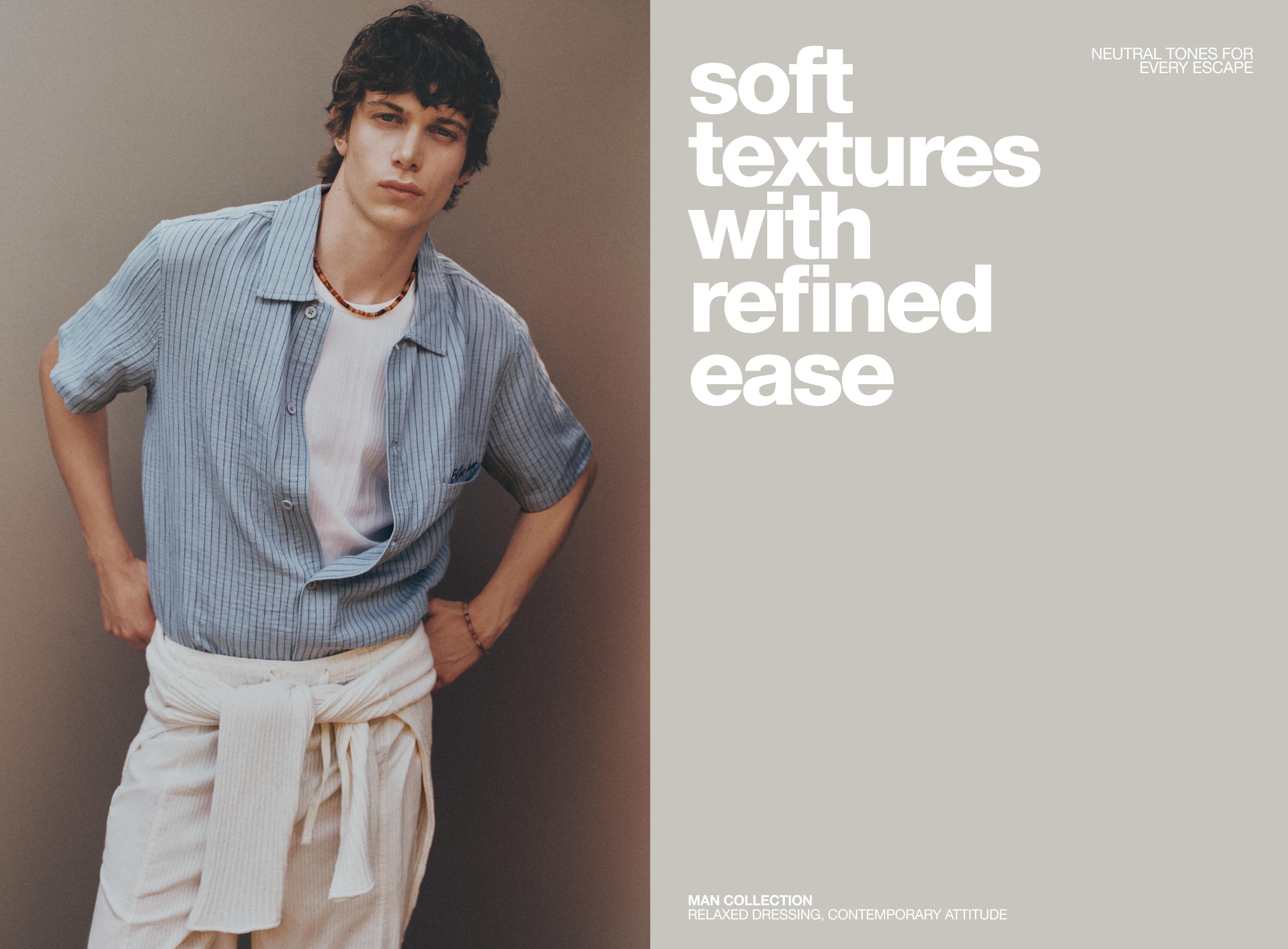 Striped short sleeve shirt — SKY BLUE