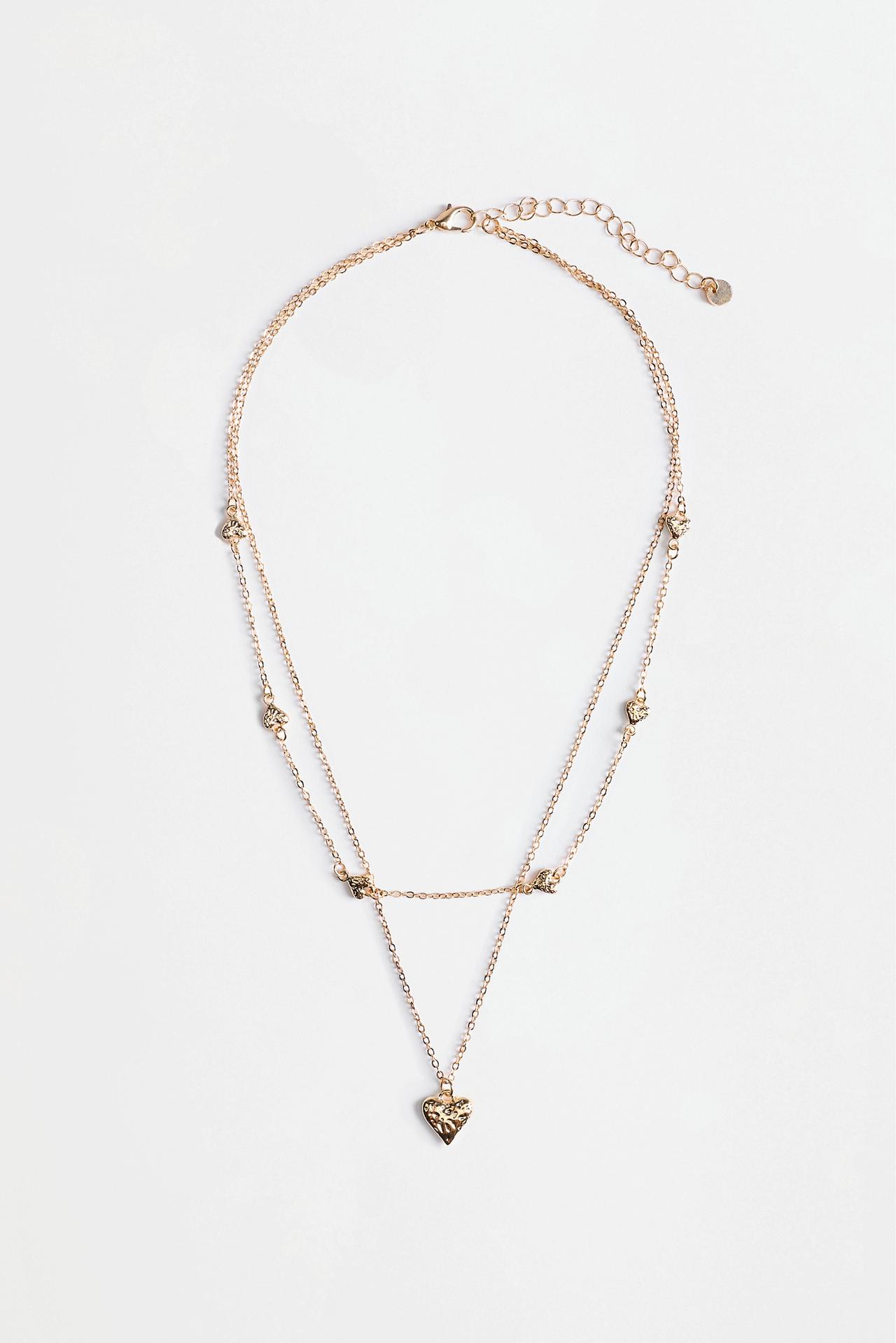 Multi-layer heart necklace — GOLD
