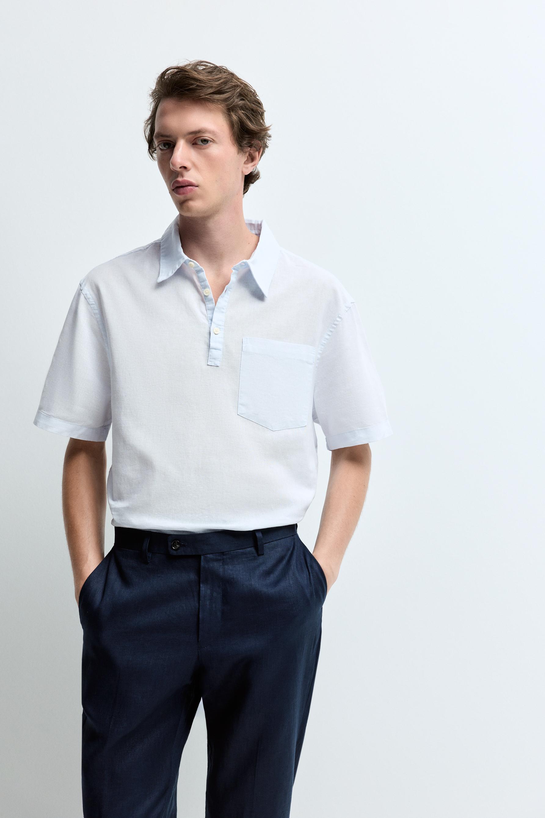 Polo lino - algodón