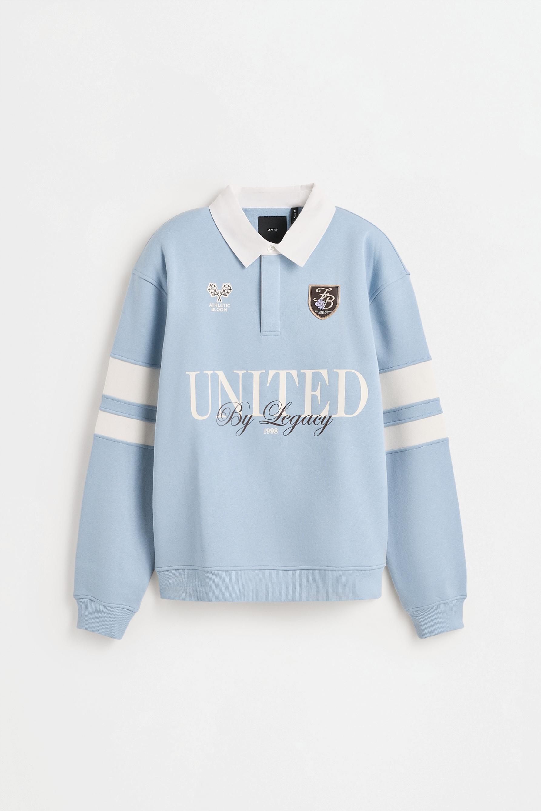 Sudadera polo estampado texto
