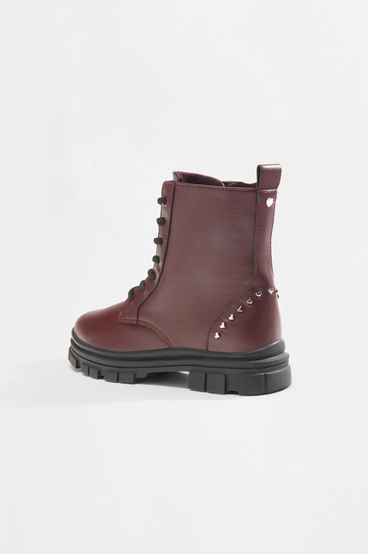 Combat boots — BURGUNDY
