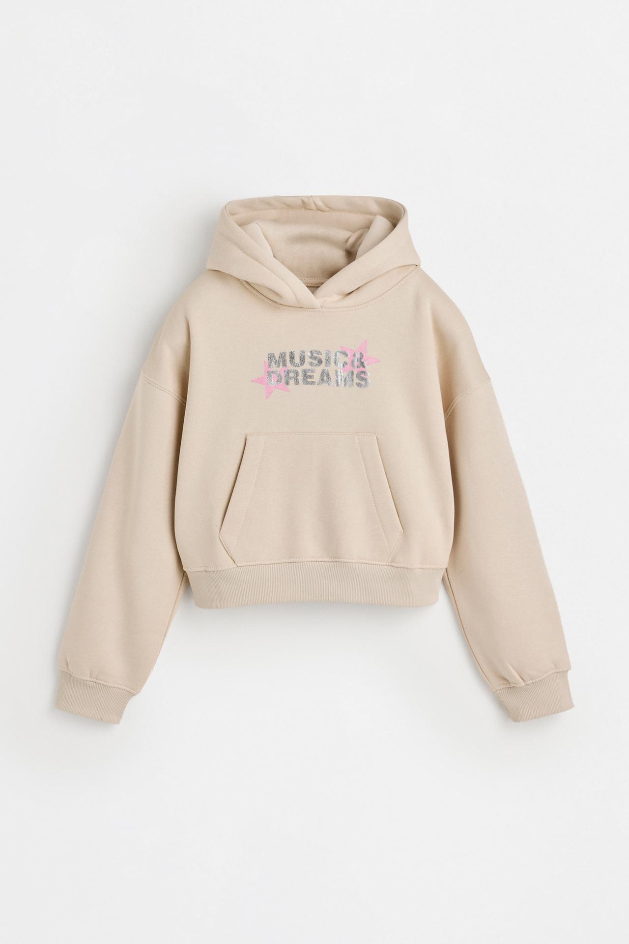 Cropped hoodie — CREAM