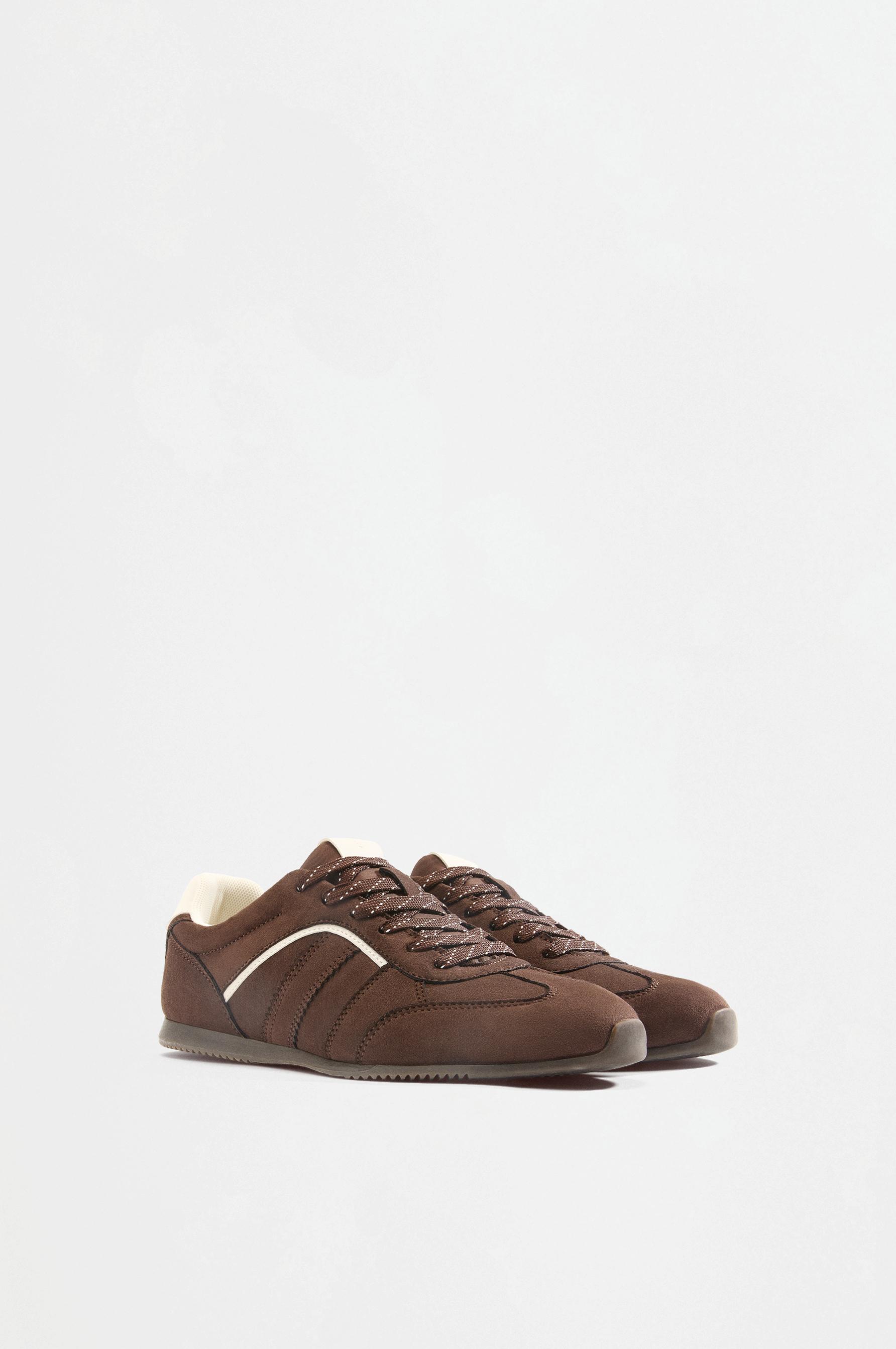Thin-sole sneakers — BROWN