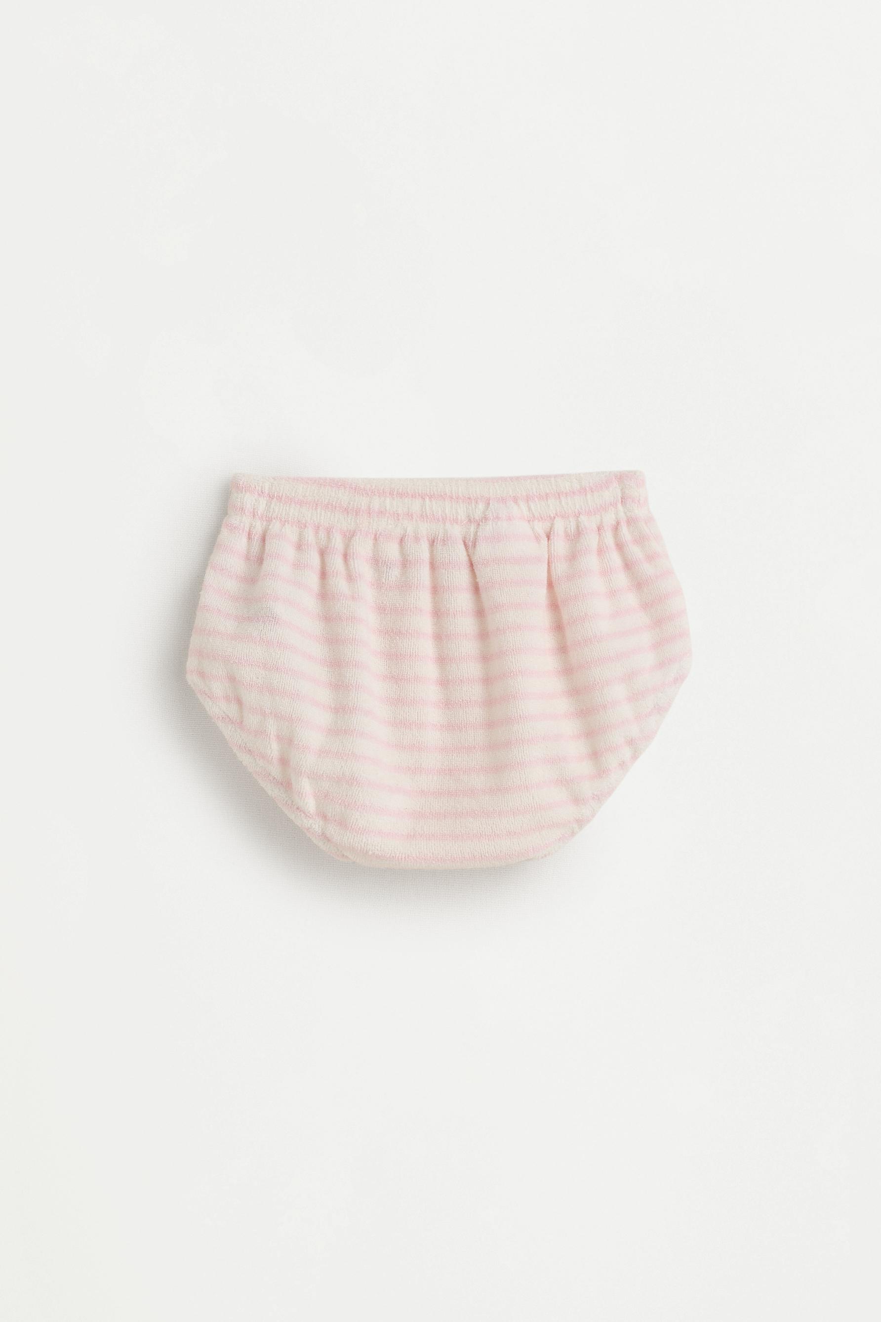 Terry cloth T-shirt and briefs co-ord — ROSE PINK