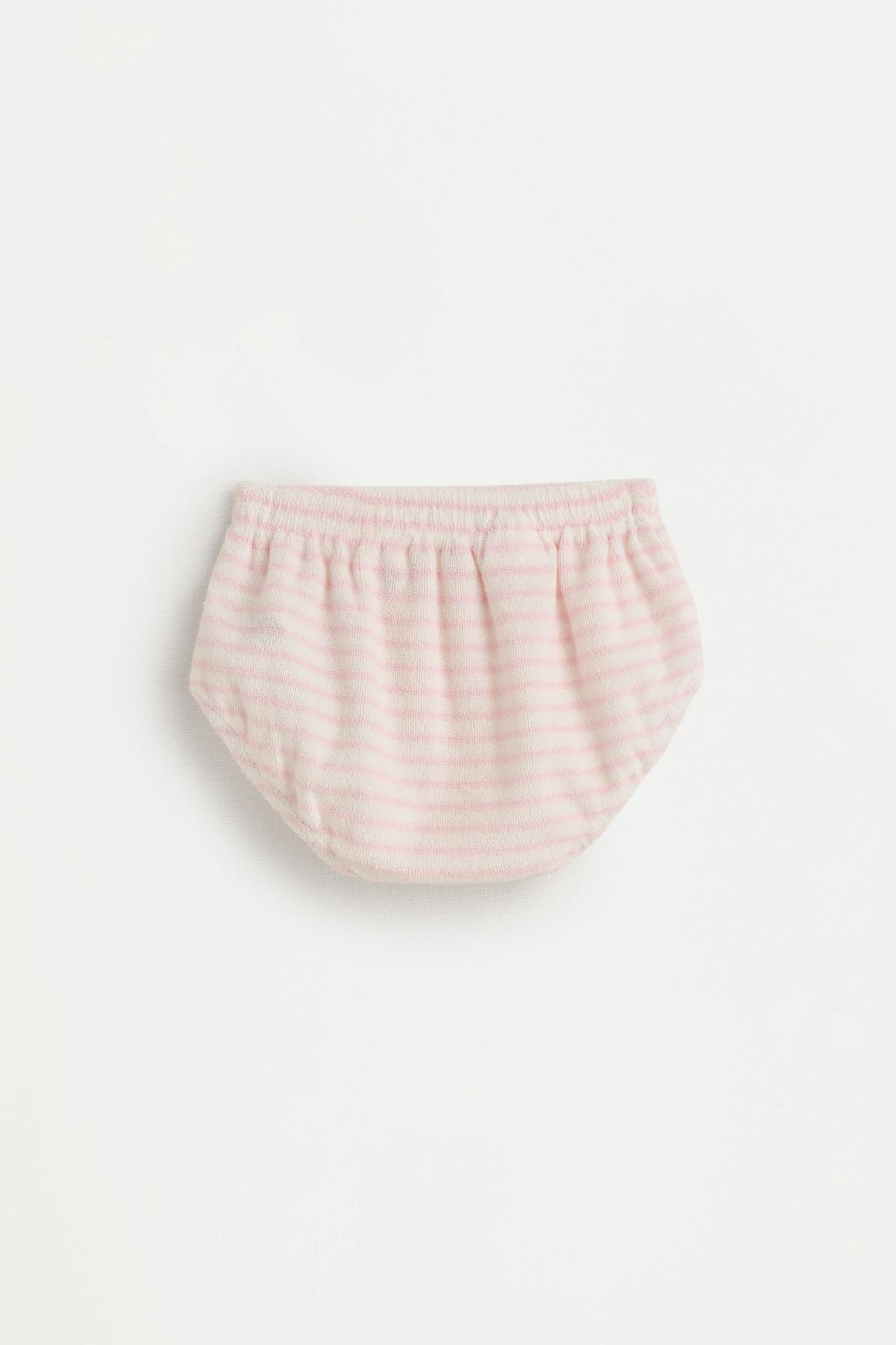 Terry cloth T-shirt and briefs co-ord — ROSE PINK