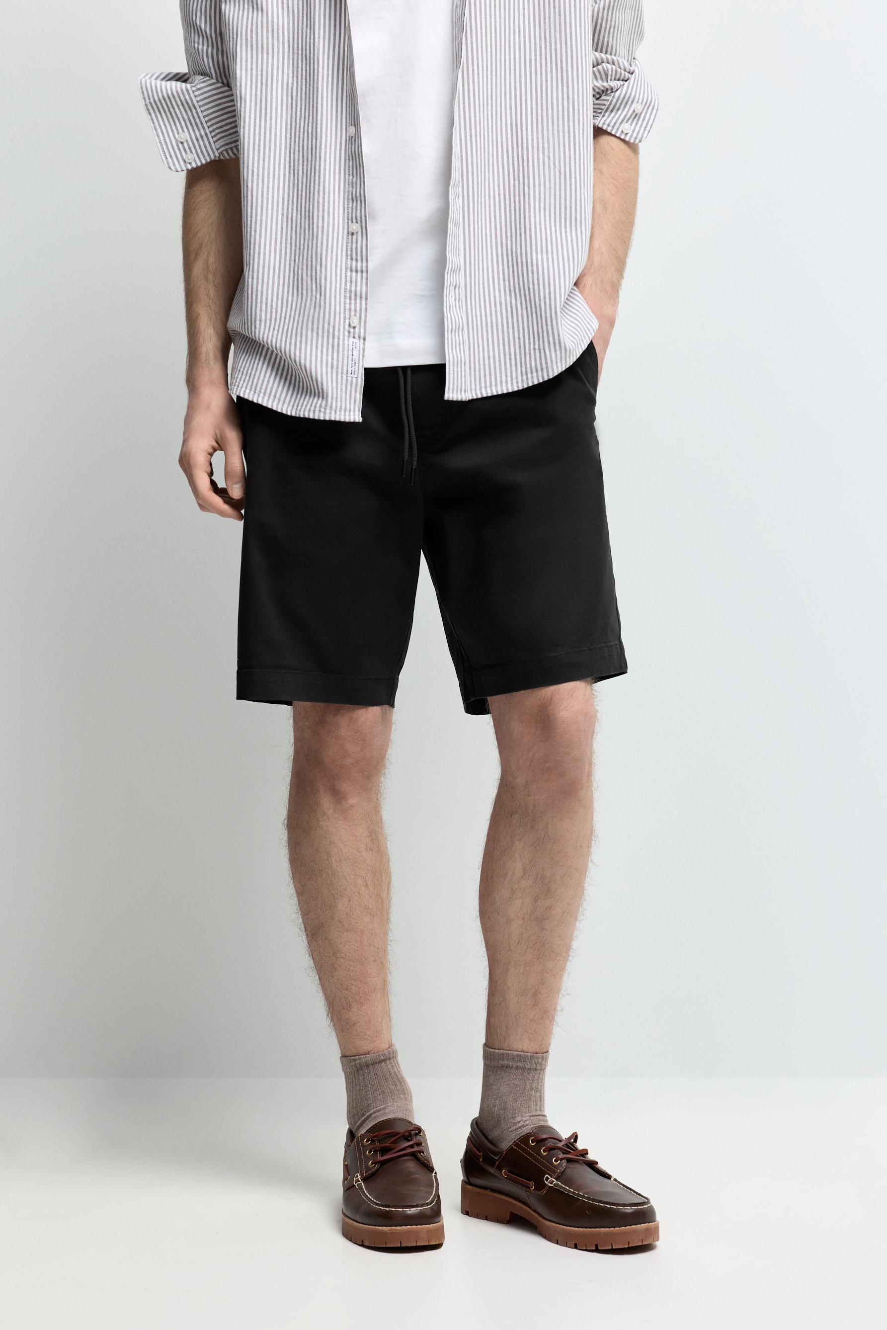 Jogger Bermuda shorts — BLACK