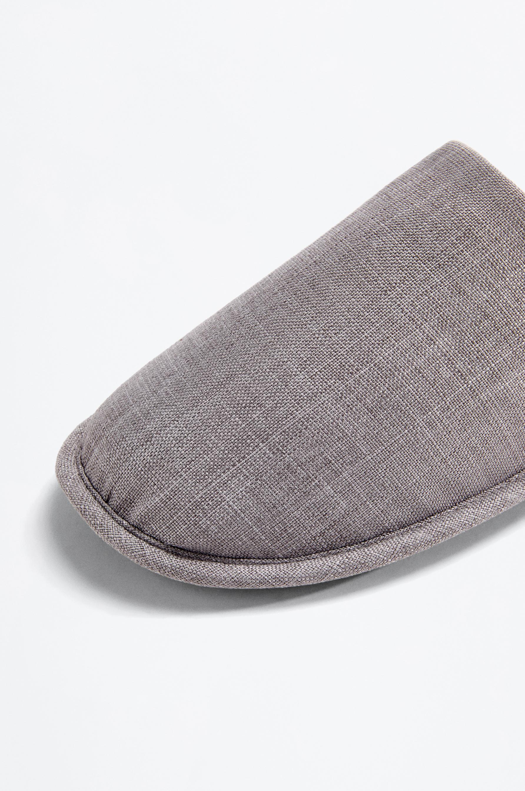 Fabric house slippers — GREY