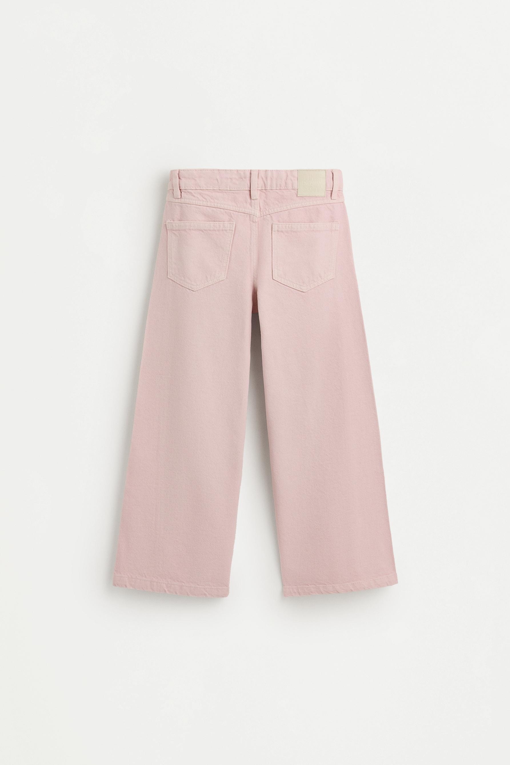 Wide-leg seam jeans — PALE PINK
