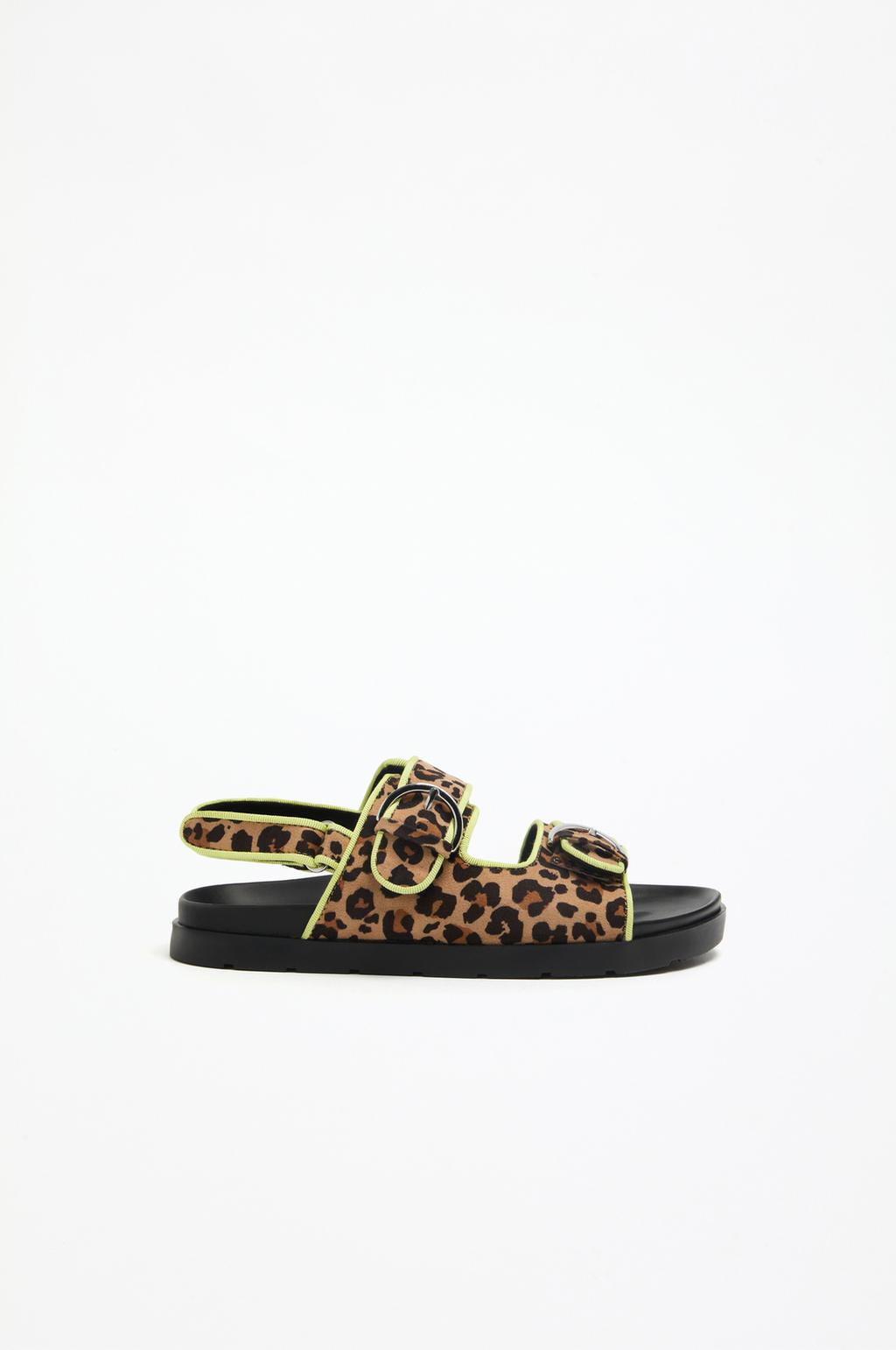 Animal print comfort sandals