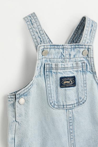 Short denim dungarees — PALE BLUE 3