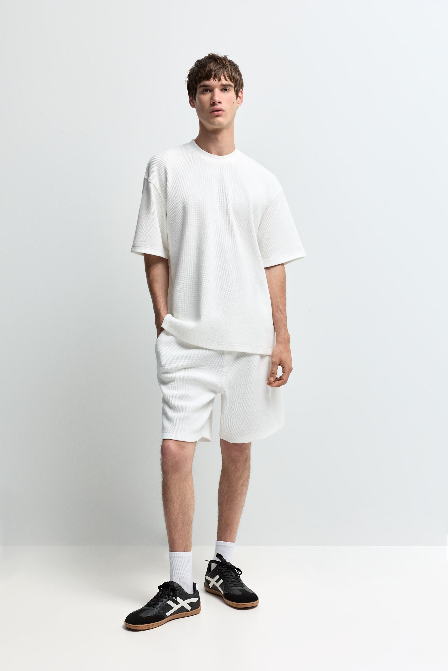Waffle T-shirt — WHITE