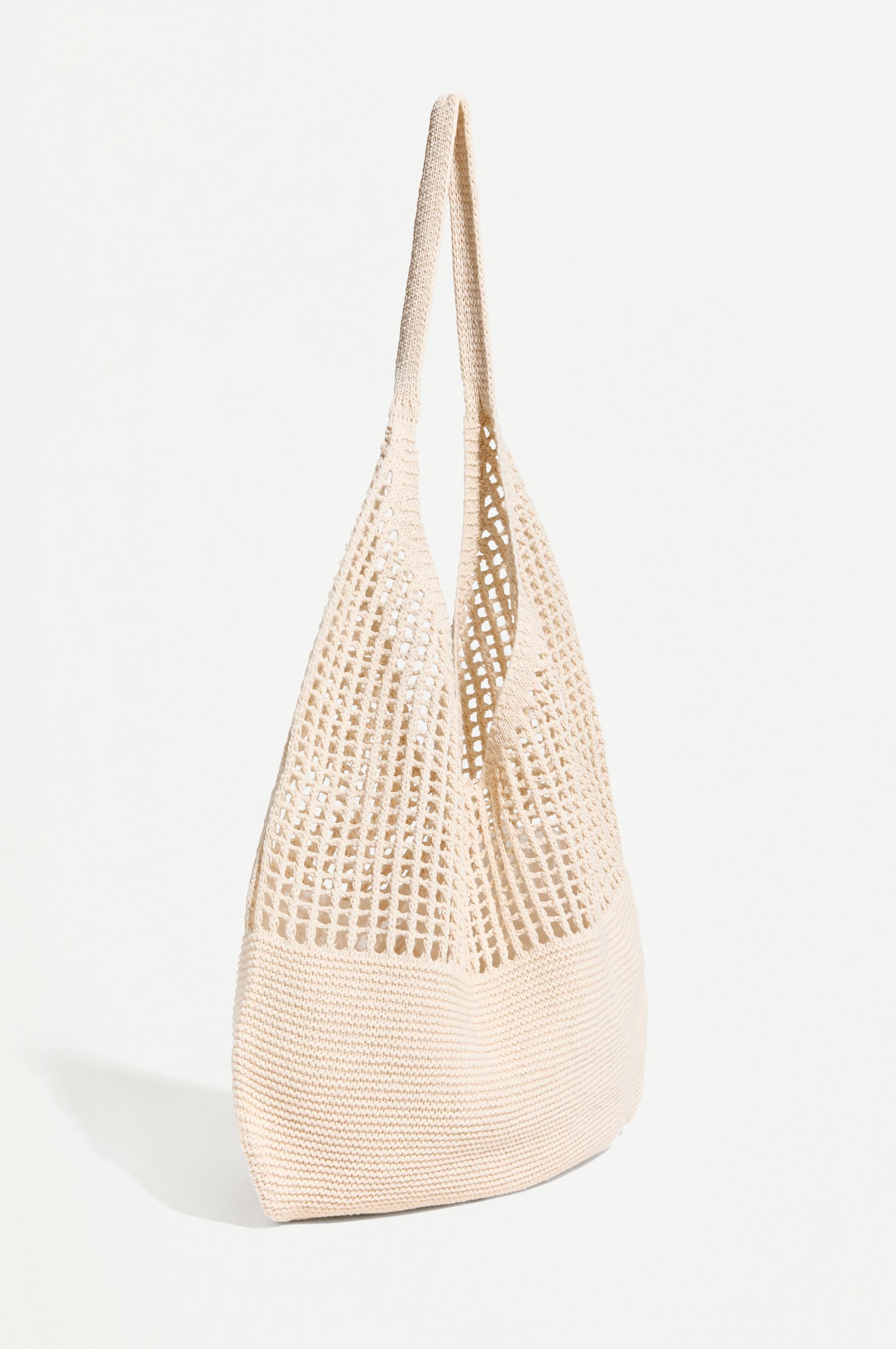 Crochet shopper bag — ECRU