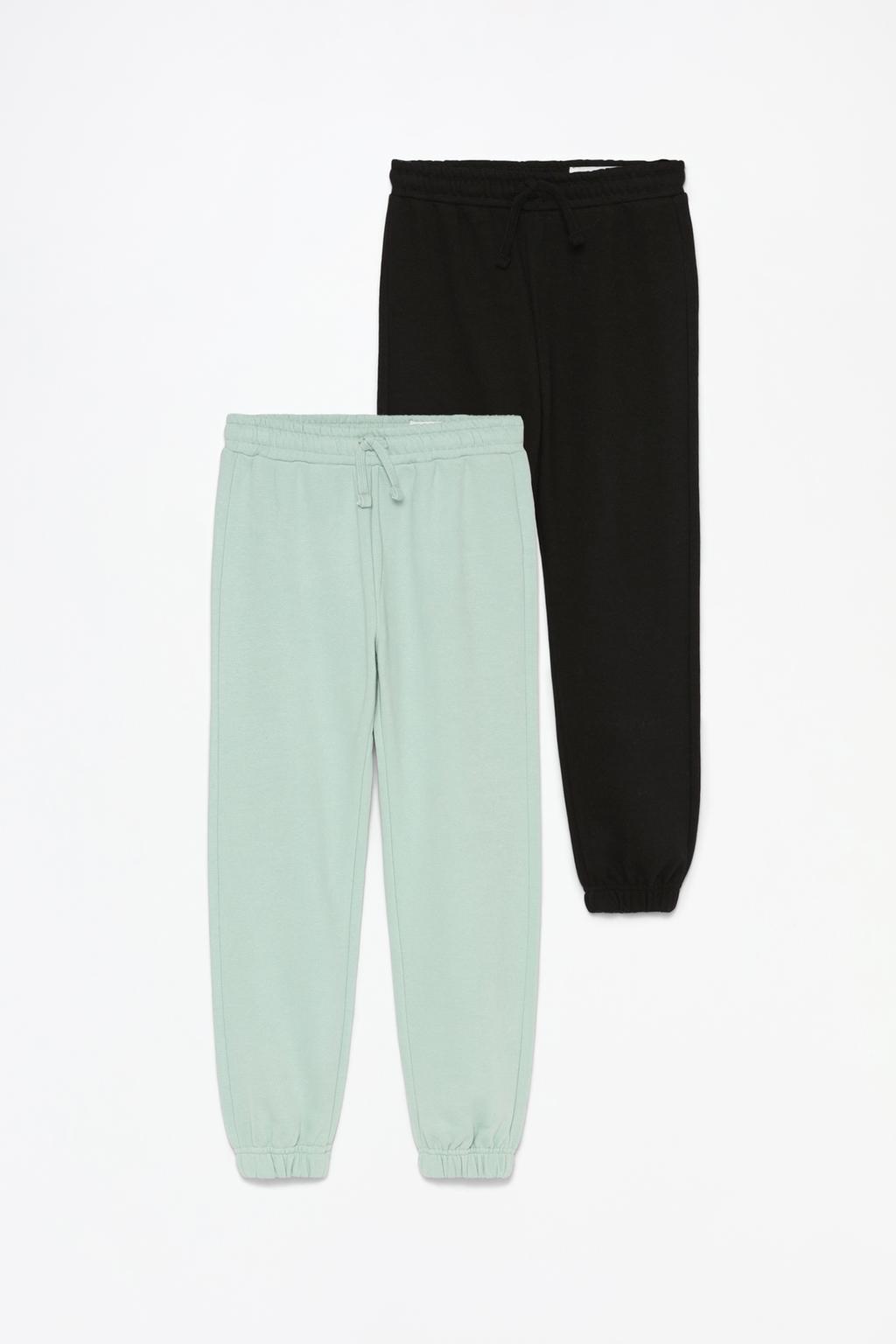 Pack of 2 basic plush trousers