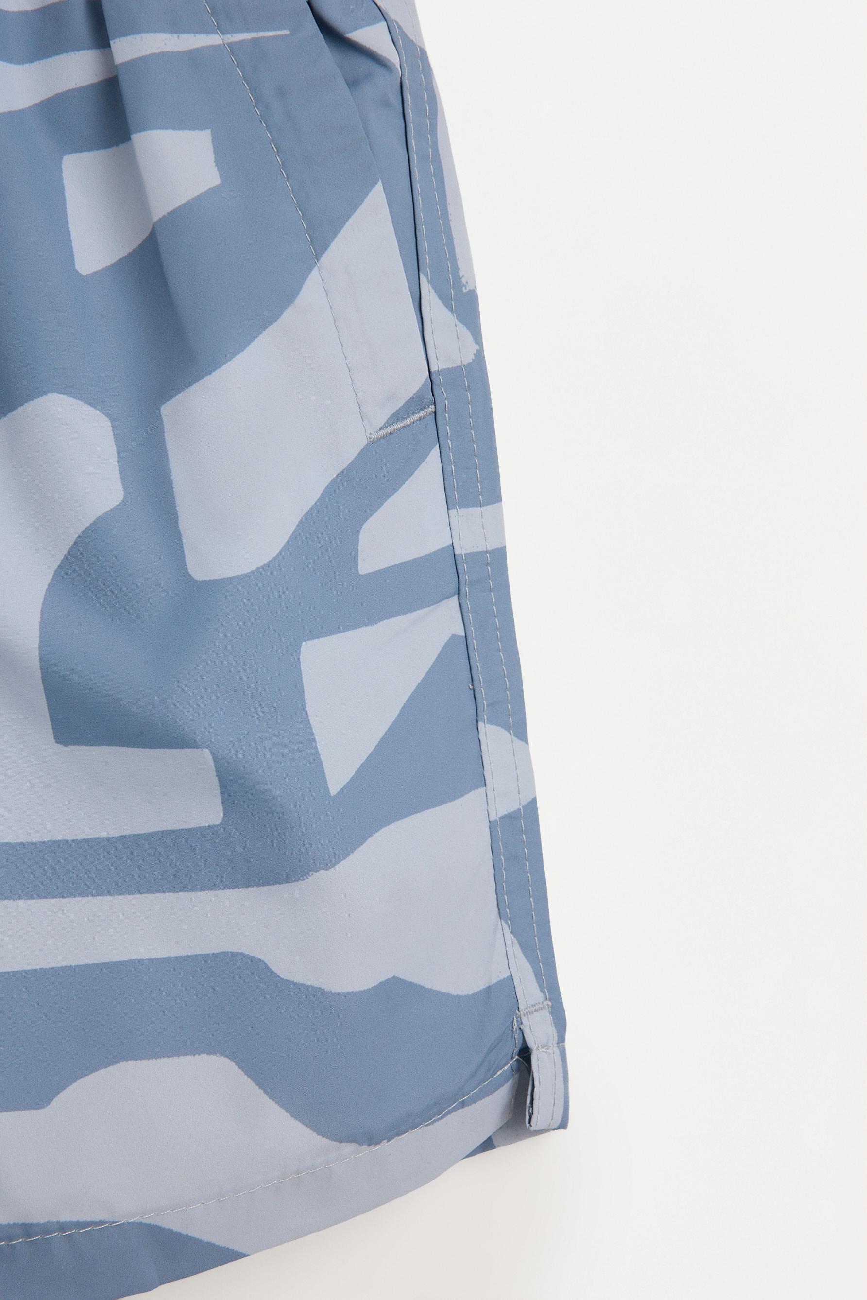 Printed swim shorts — GREY BLUE
