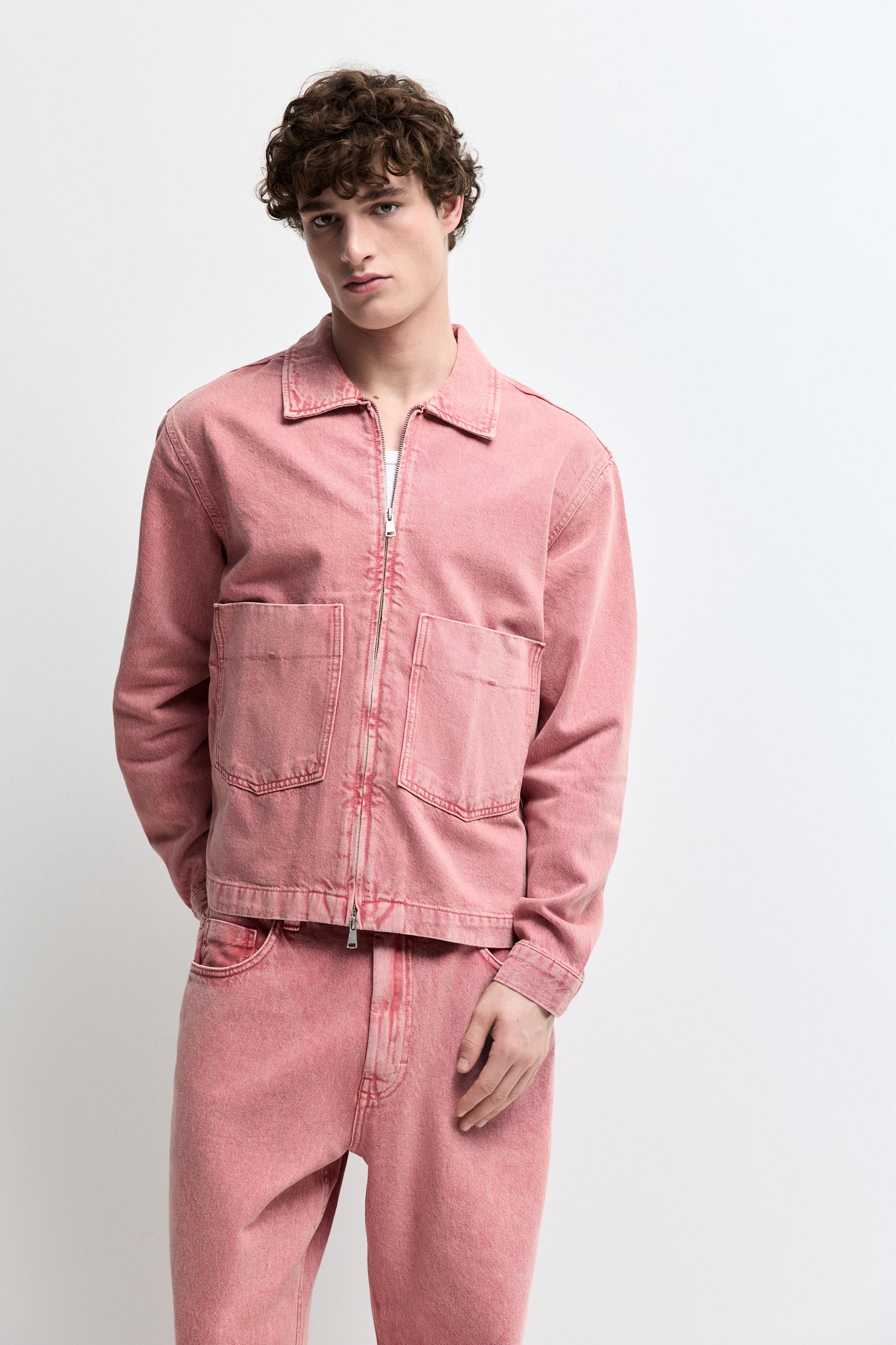 Sobrecamisa denim cremallera bolsillos