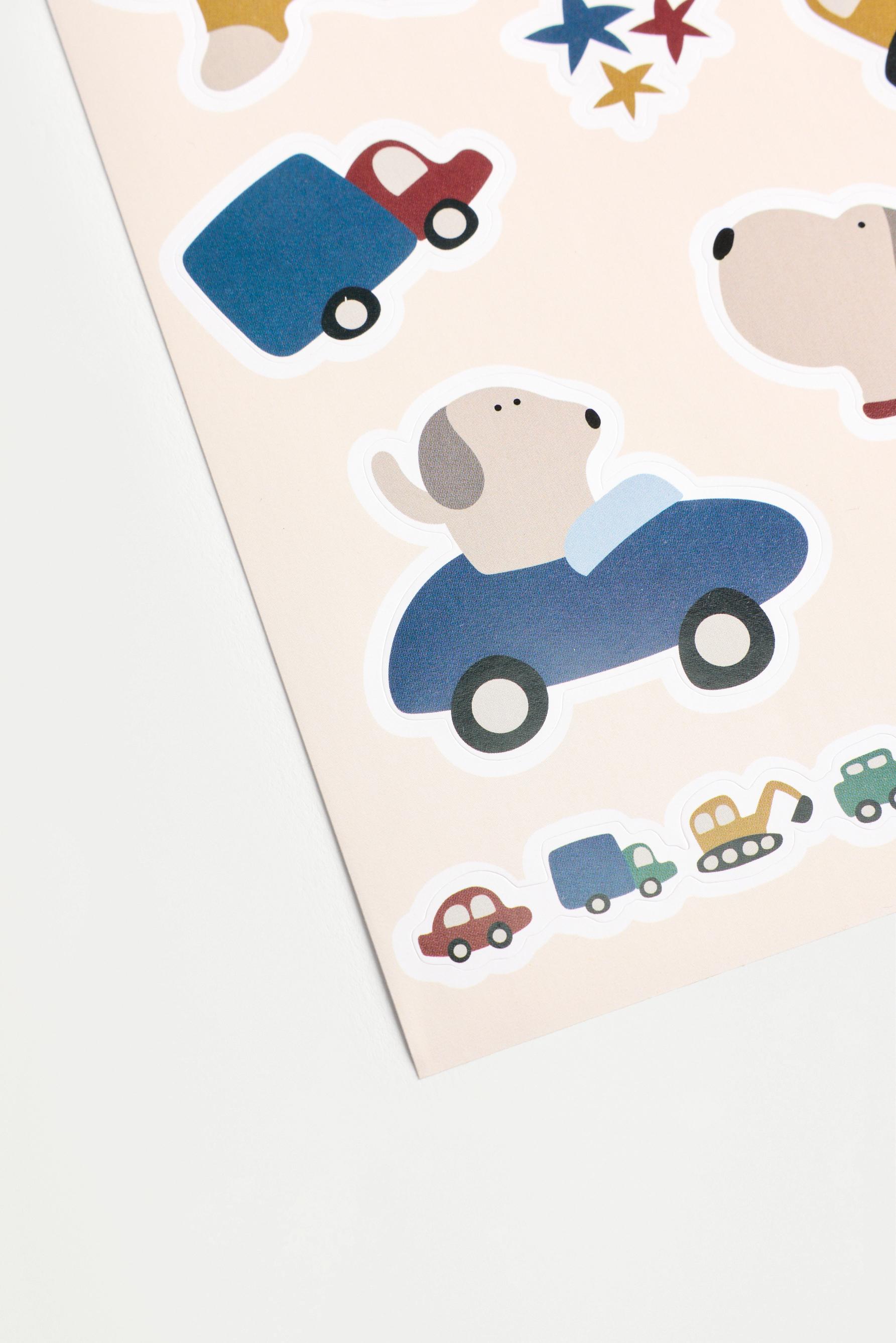 Dog name tag sticker set — VARIOUS