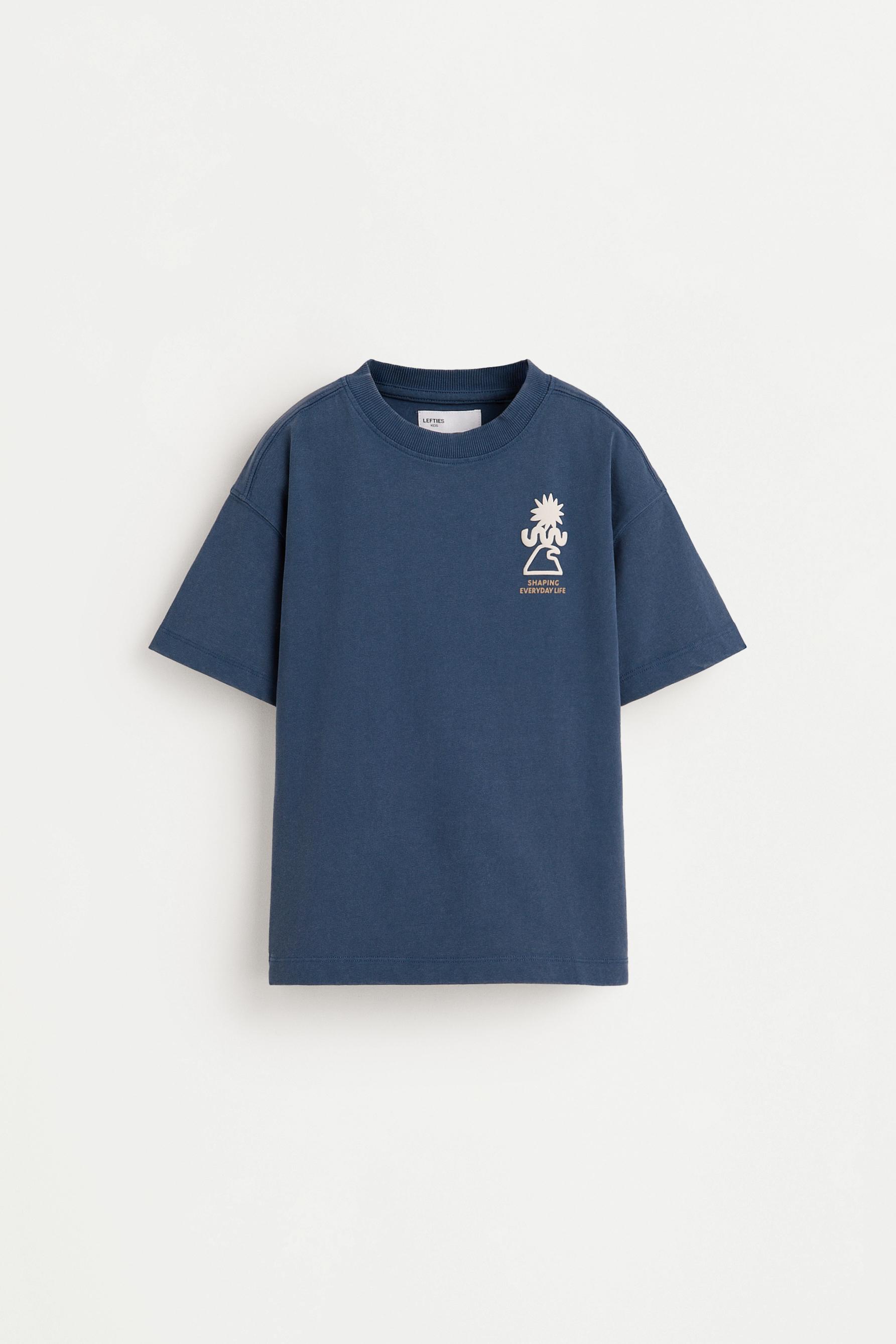 T-shirt with a maxi print on the back — DARK NAVY