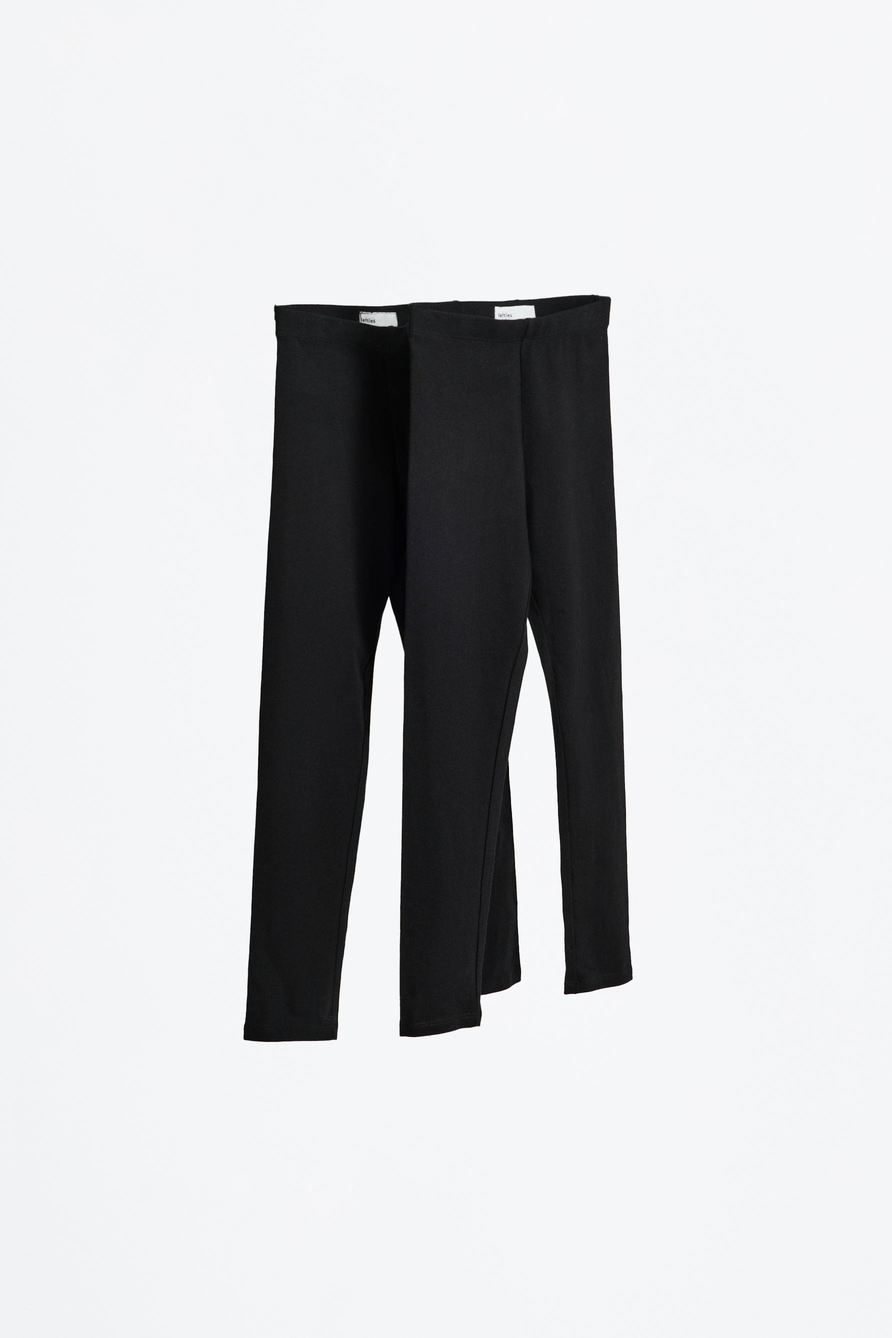 2-Pack of long leggings — BLACK