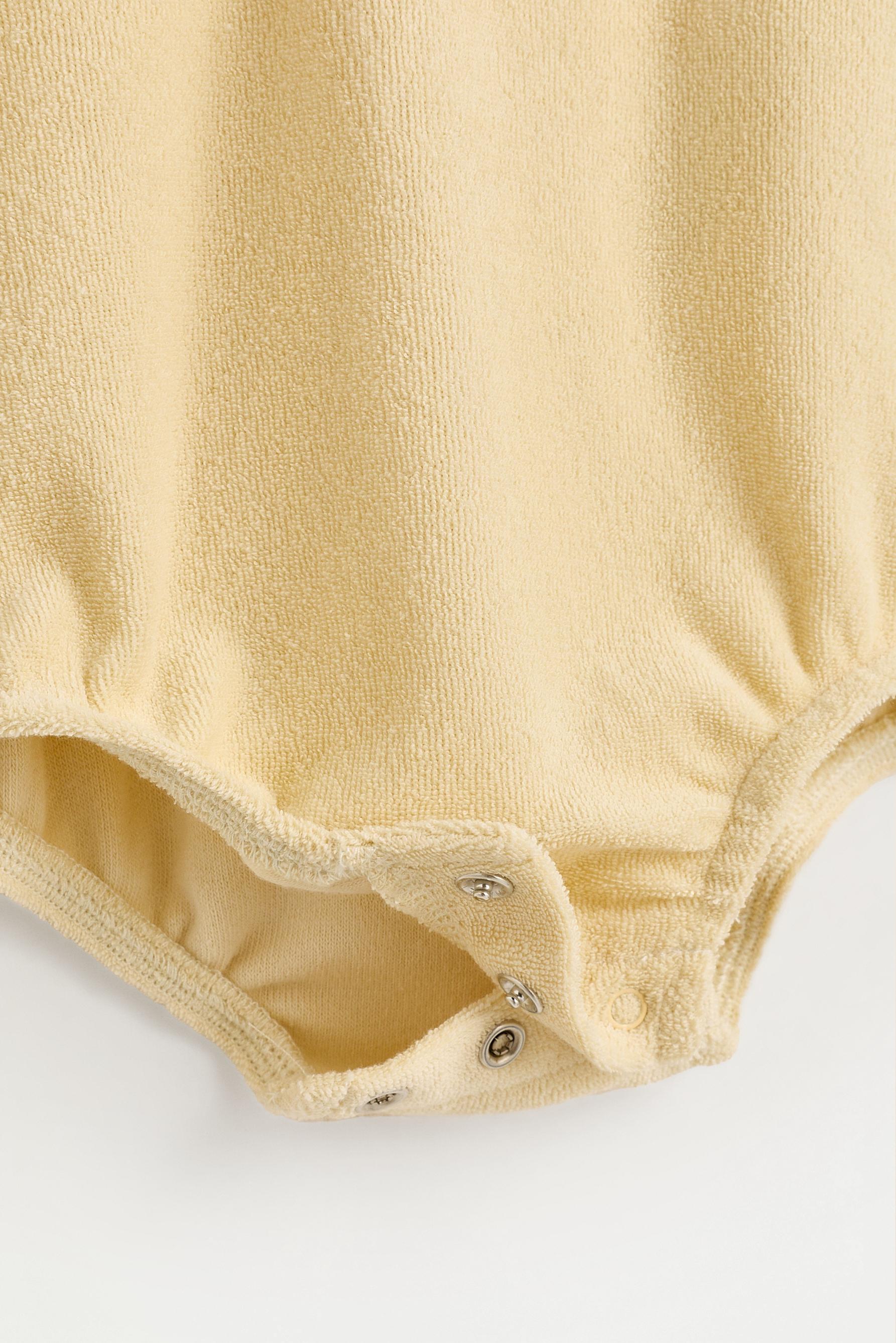 Terry fabric romper — PALE YELLOW