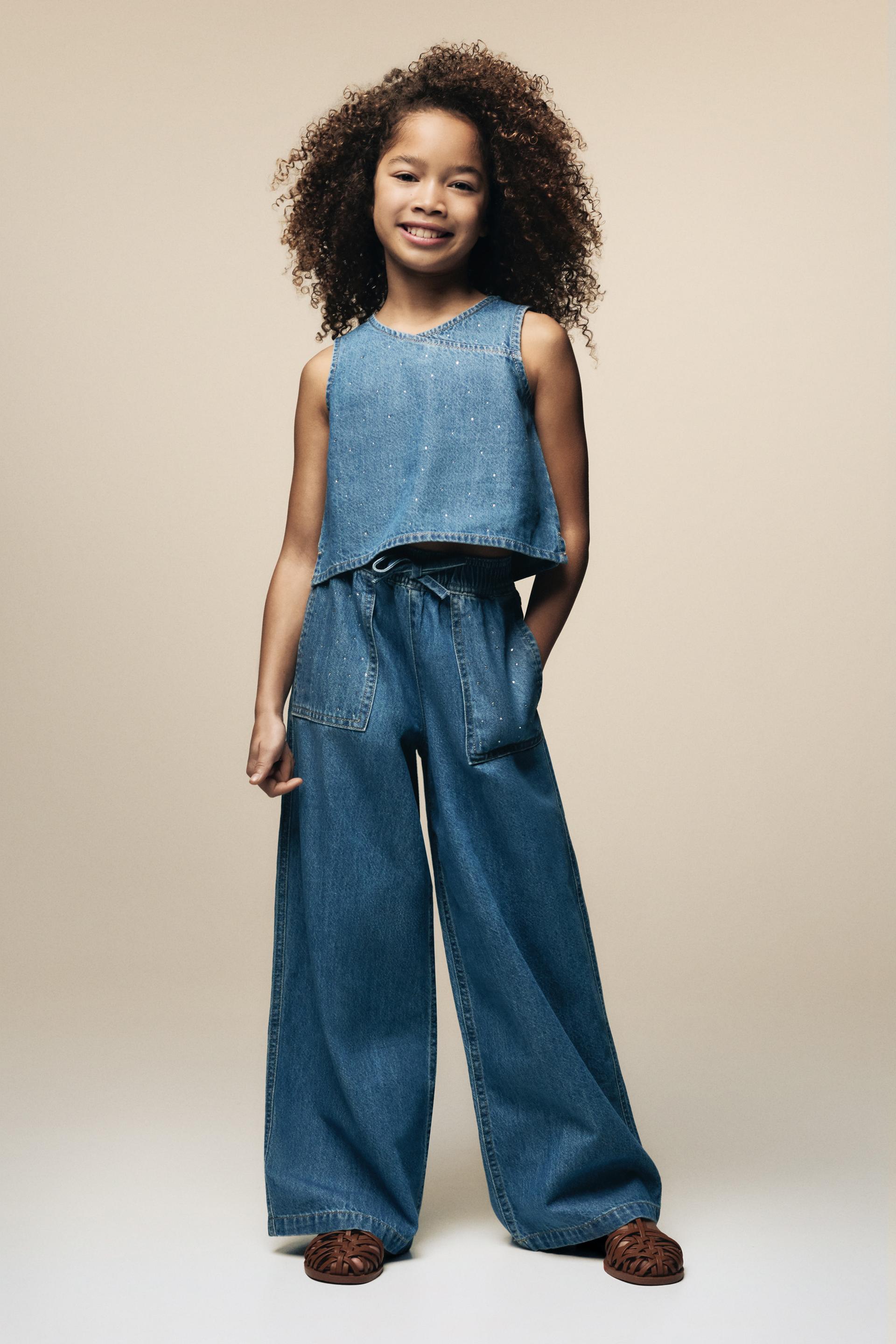 Jeans wide leg detalles