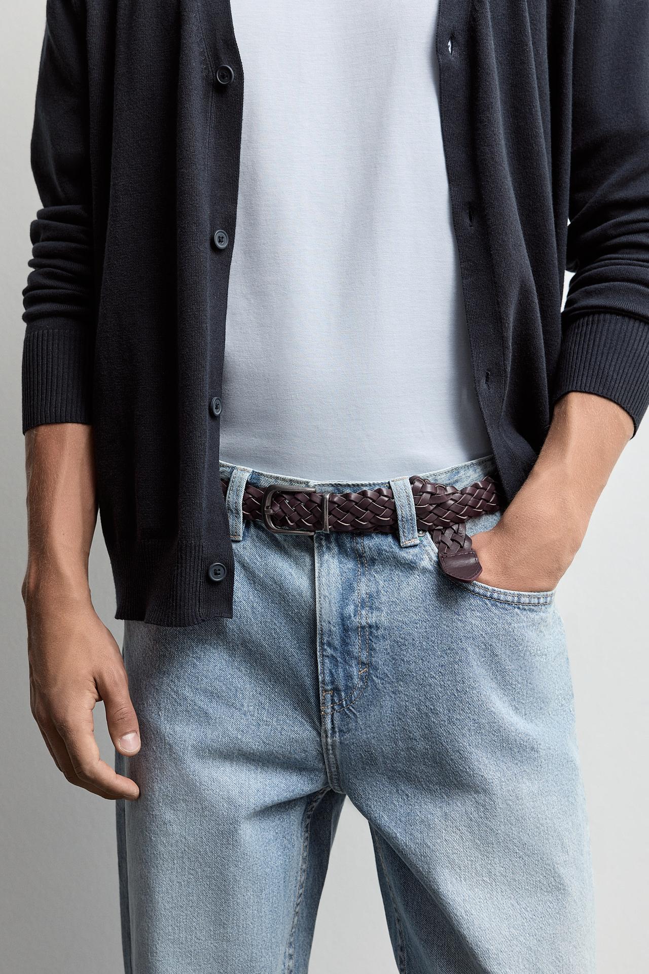 Braided belt — DARK BROWN