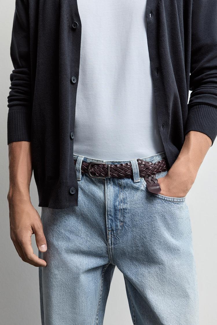 Braided belt — DARK BROWN