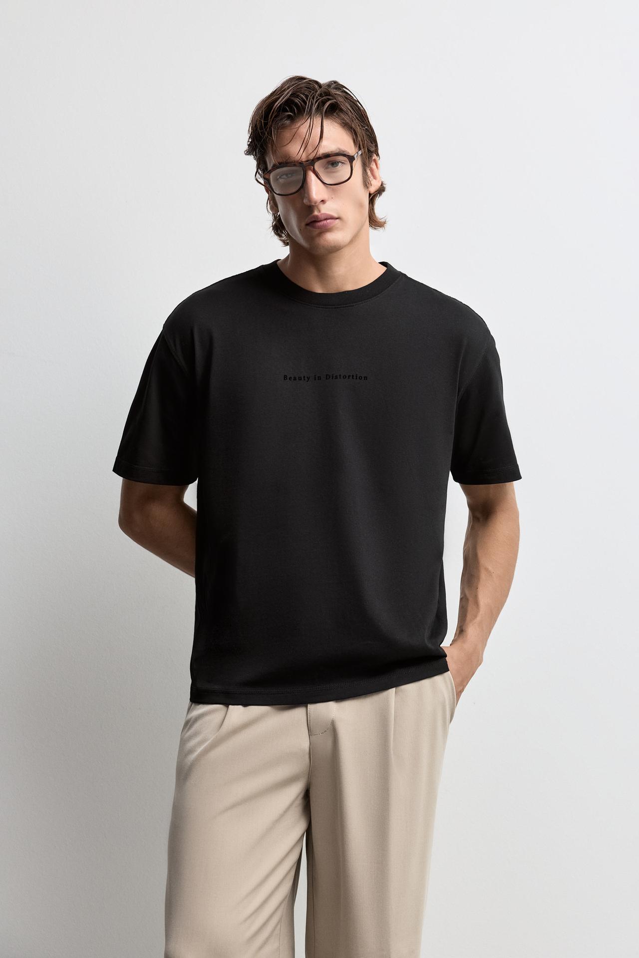 Printed T-shirt — BLACK