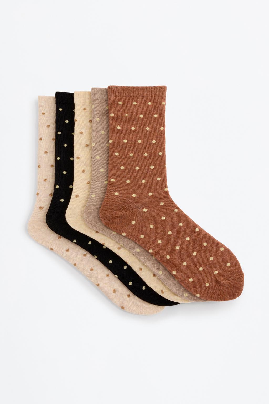 Pack of 5 metallic yarn socks