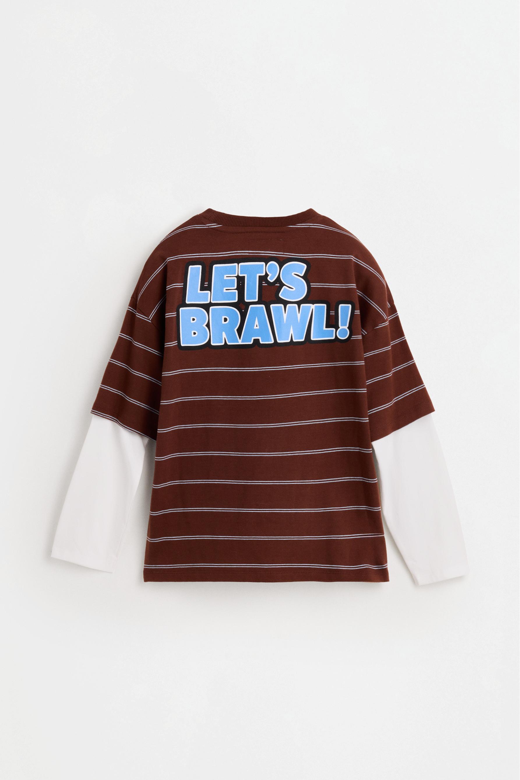 Brawl Stars ©Supercell Oy double sleeve T-shirt — BROWN