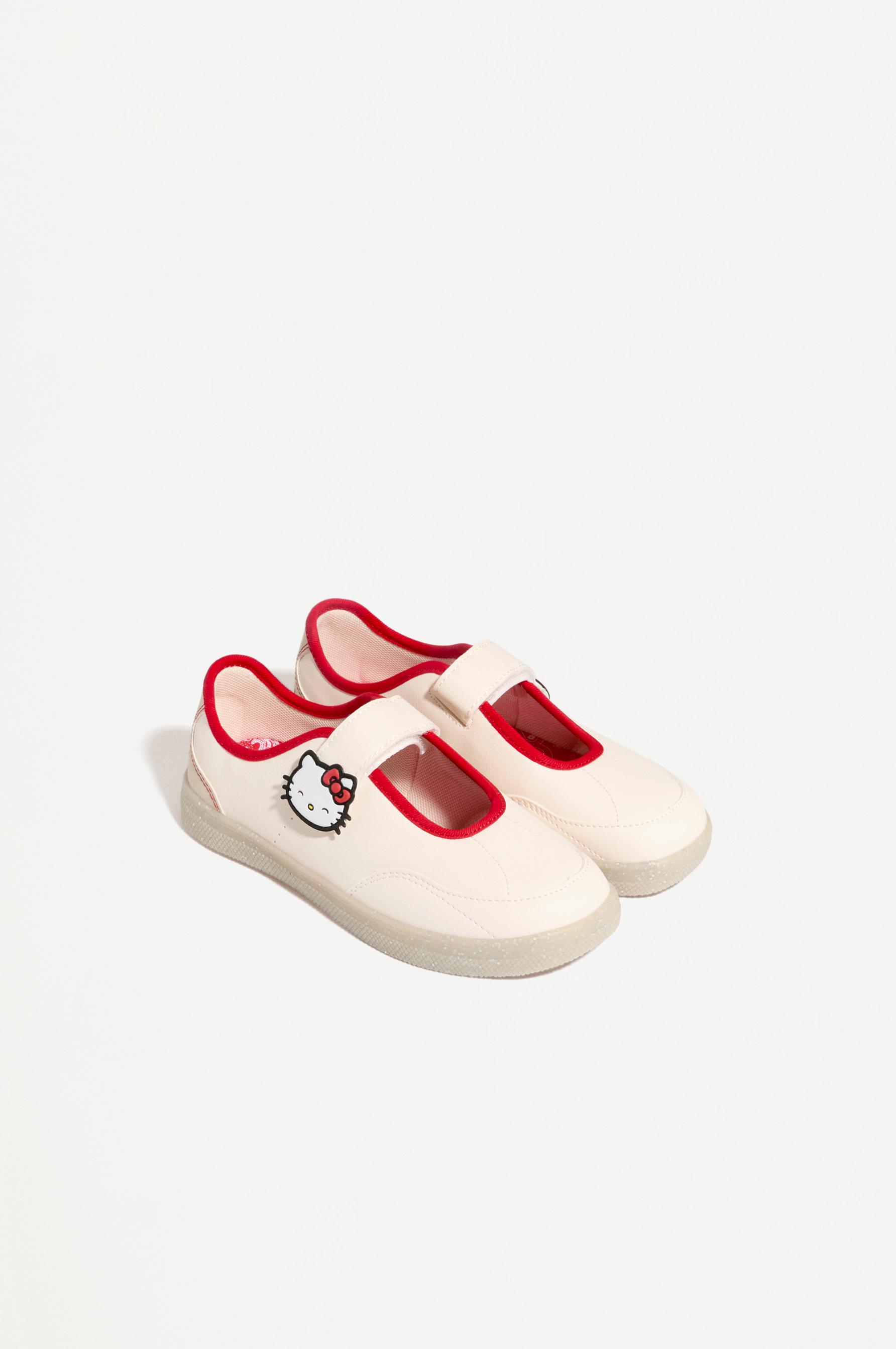 HELLO KITTY ©SANRIO SPORTY BALLET FLATS — ECRU