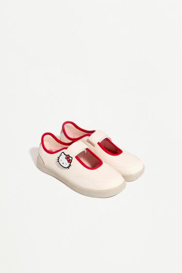 HELLO KITTY ©SANRIO SPORTY BALLET FLATS — ECRU 2