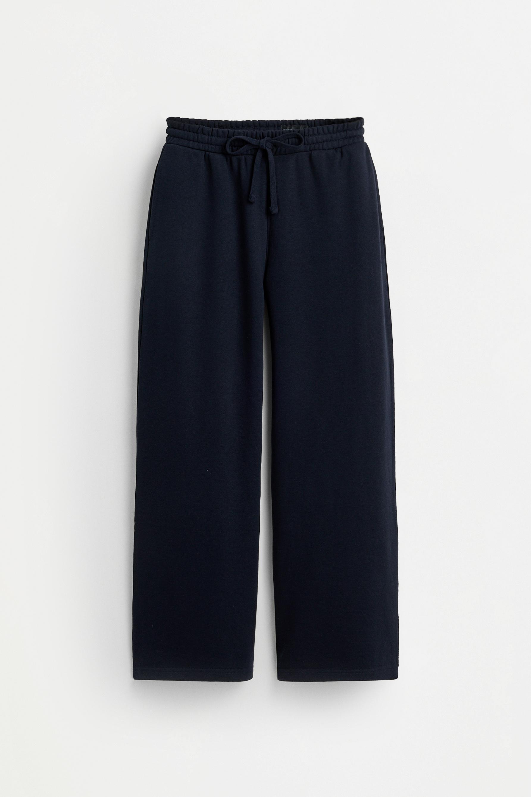 Wide-leg tracksuit bottoms — NAVY